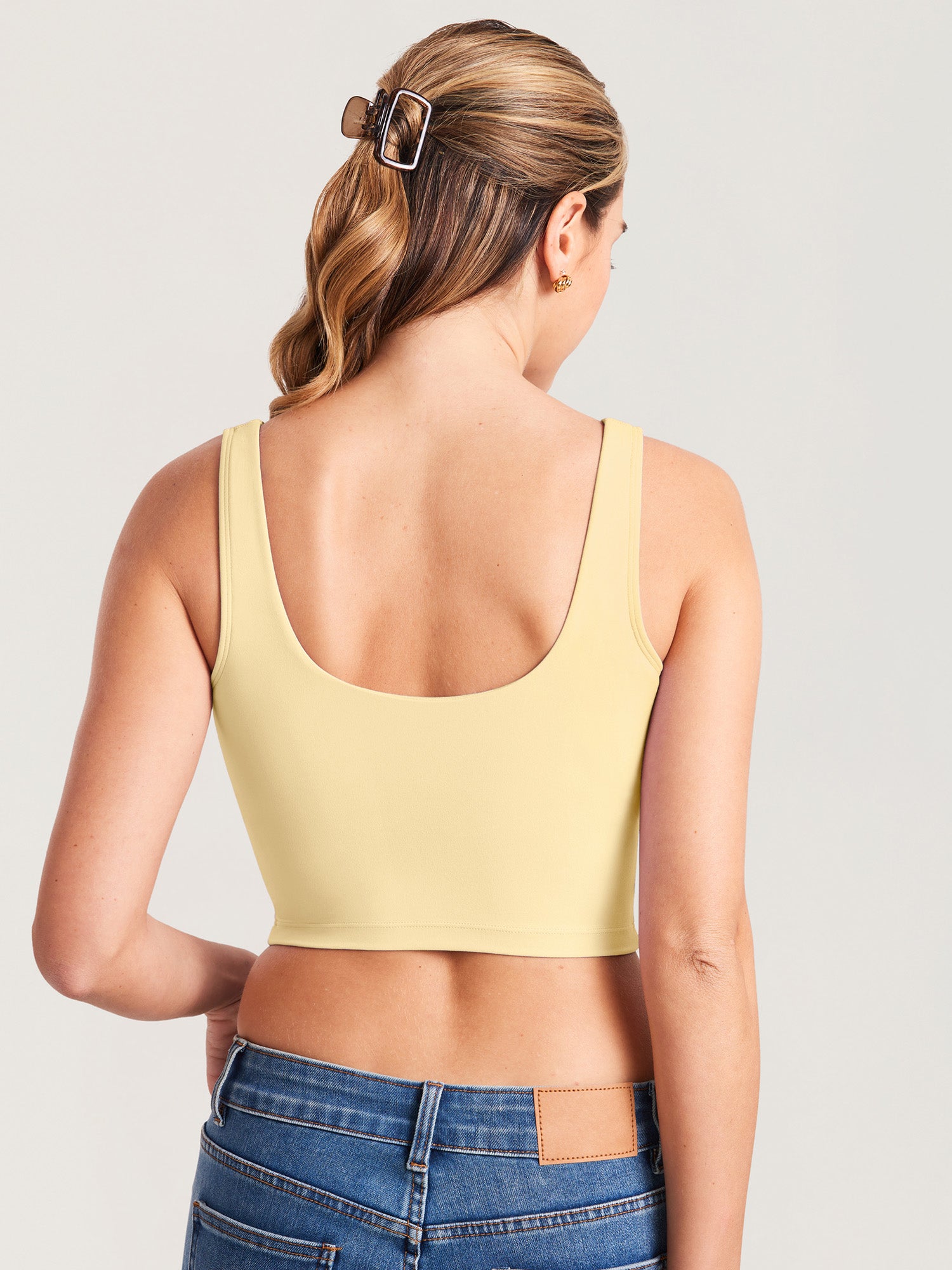 MOMANDA Women's Natrelax® Nursing Crop Tank Top - V Neck Butter