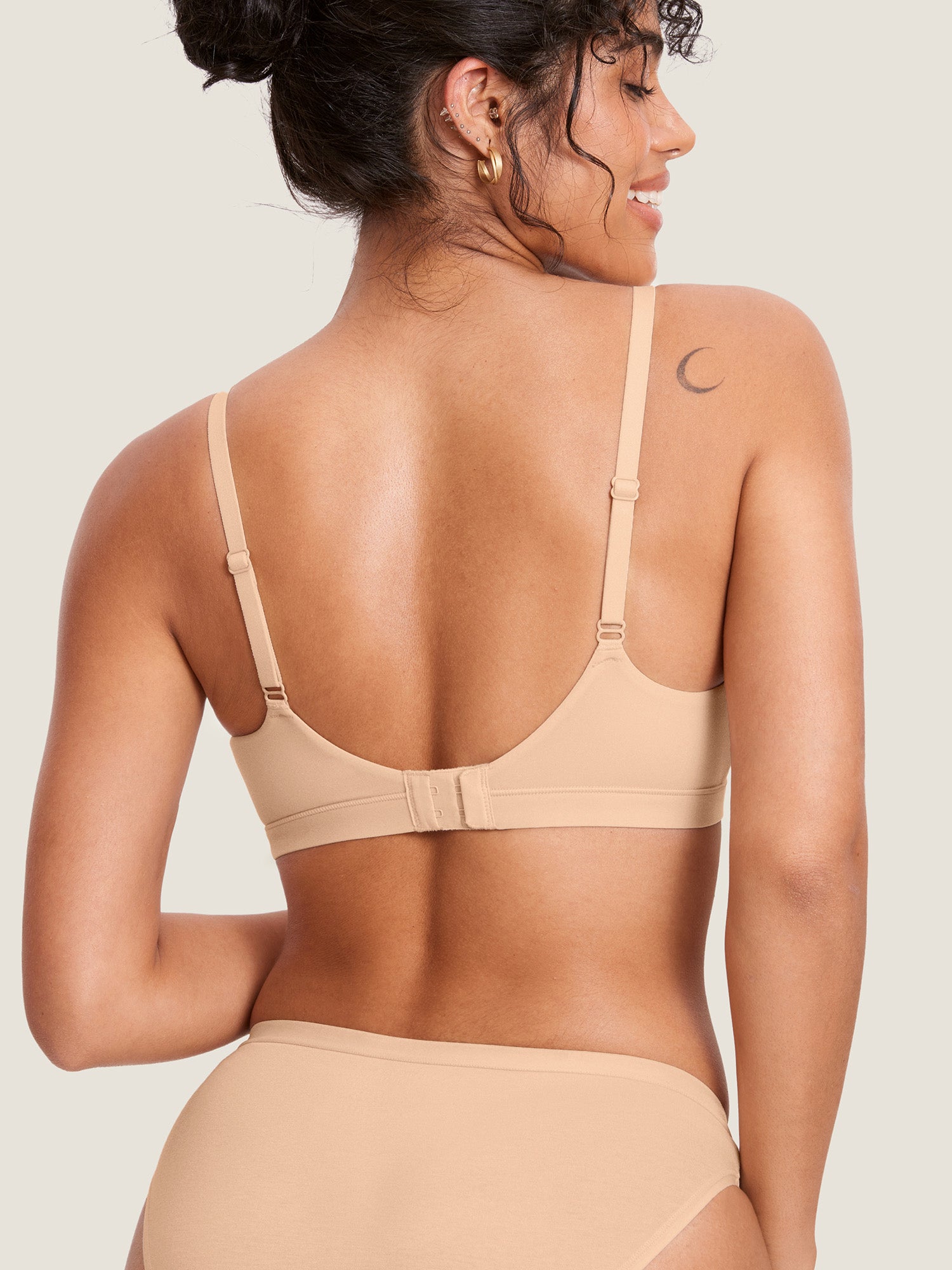 MOMANDA Women's Inbarely® Scoop Nursing Bra Warm Beige