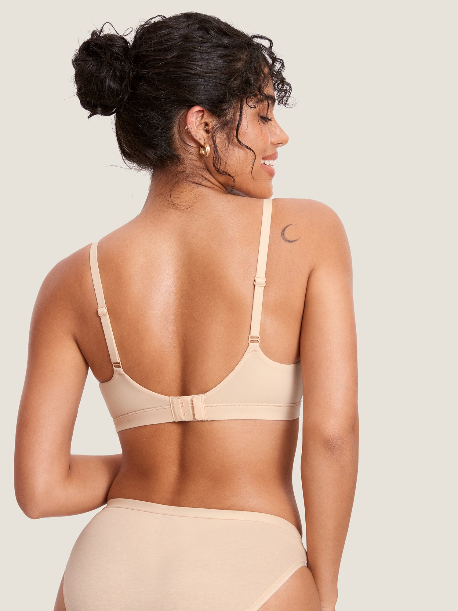 MOMANDA Women's Inbarely® Scoop Nursing Bra Warm Beige