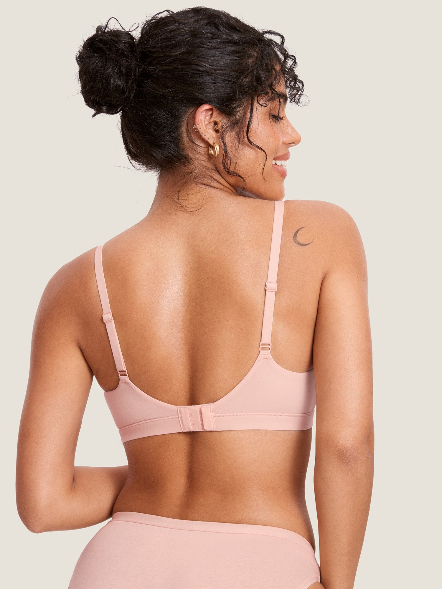 MOMANDA Women's Inbarely® Scoop Nursing Bra Flax Beige