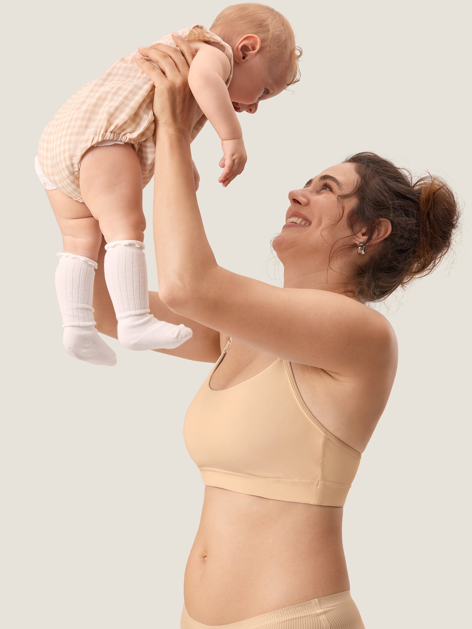 MOMANDA Women's Natrelax® Y Back Nursing Sports Bra Beige
