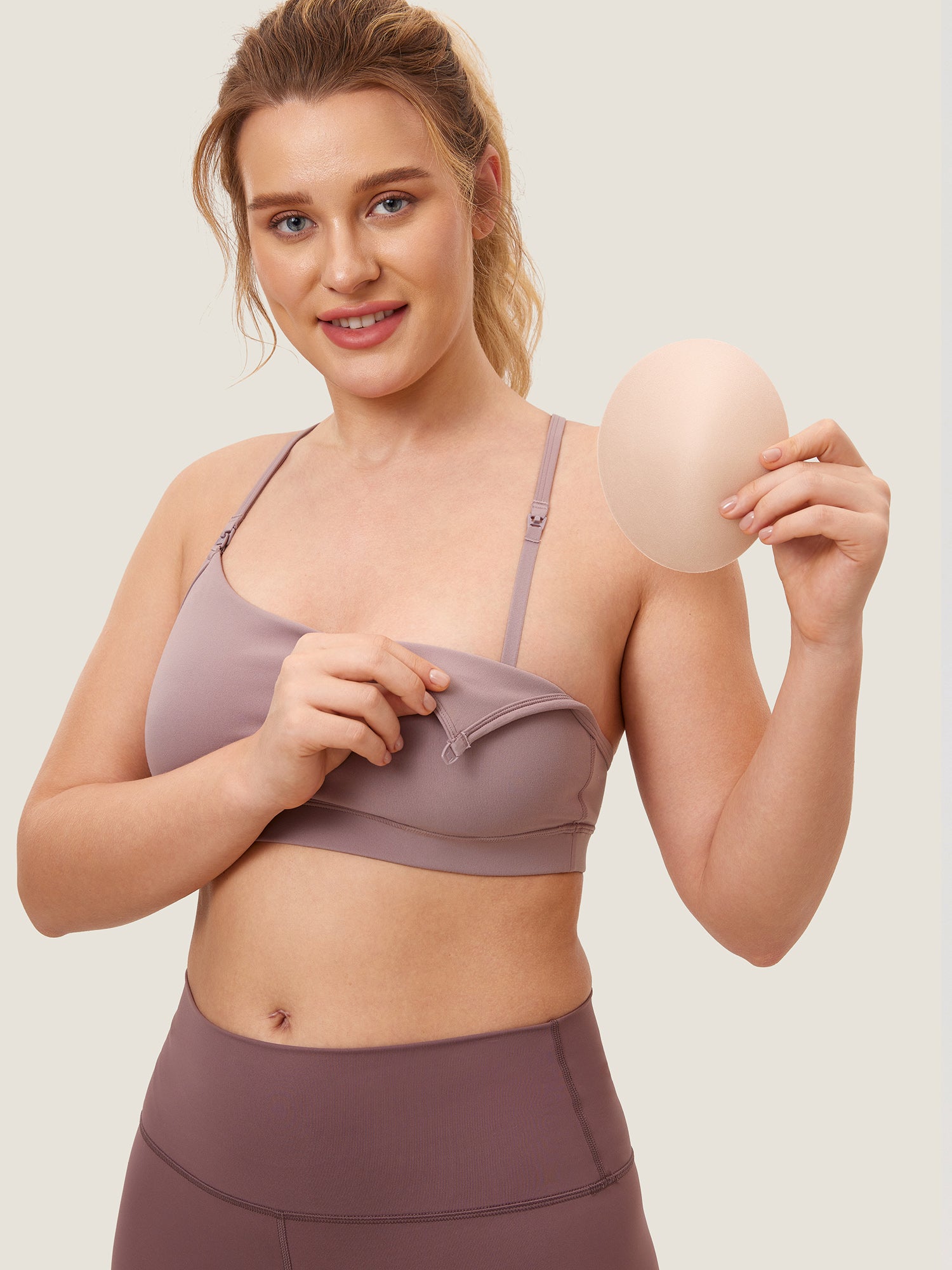 MOMANDA Women's Natrelax® Y Back Nursing Sports Bra White