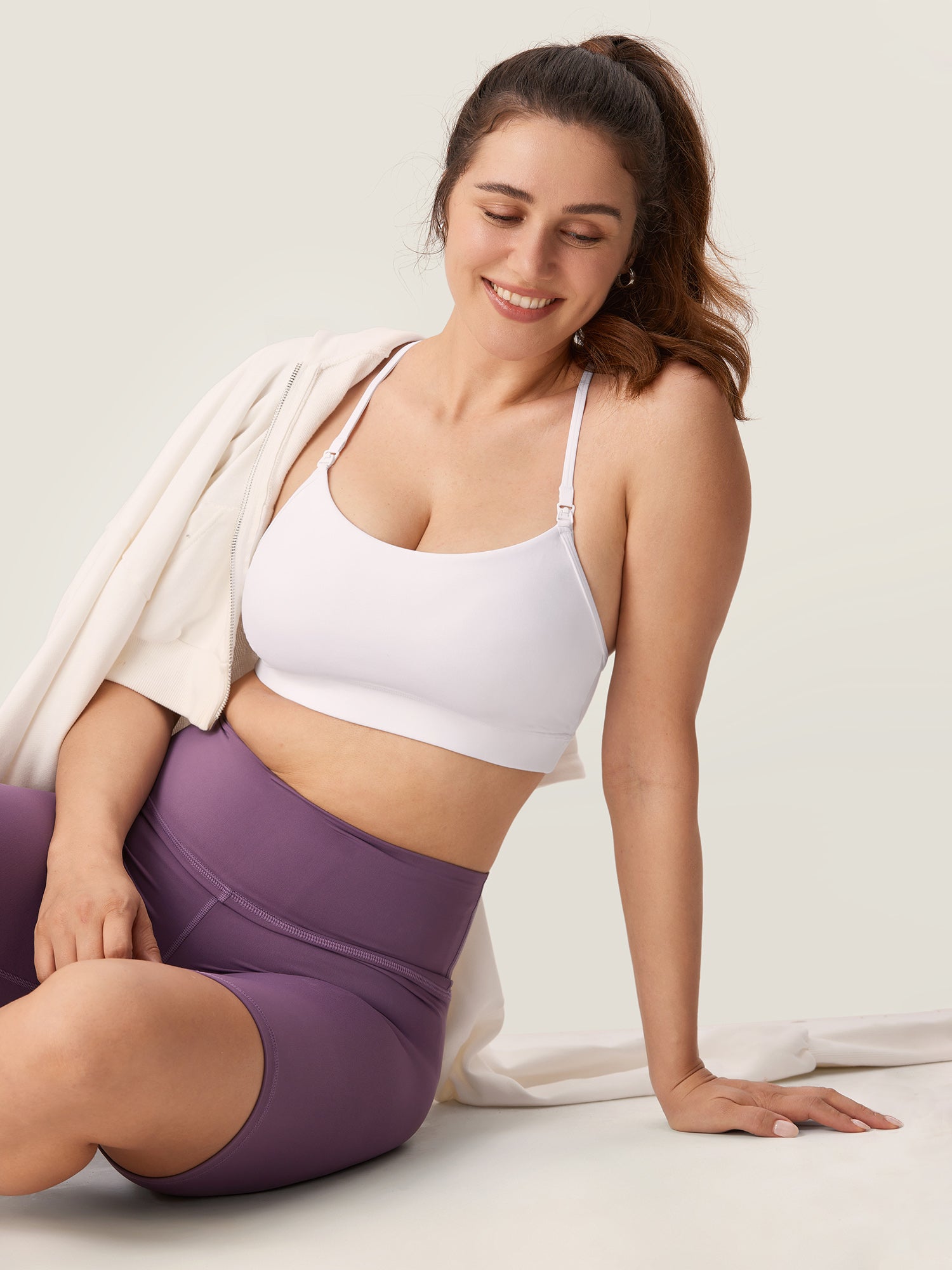 MOMANDA Women's Natrelax® Y Back Nursing Sports Bra Natural