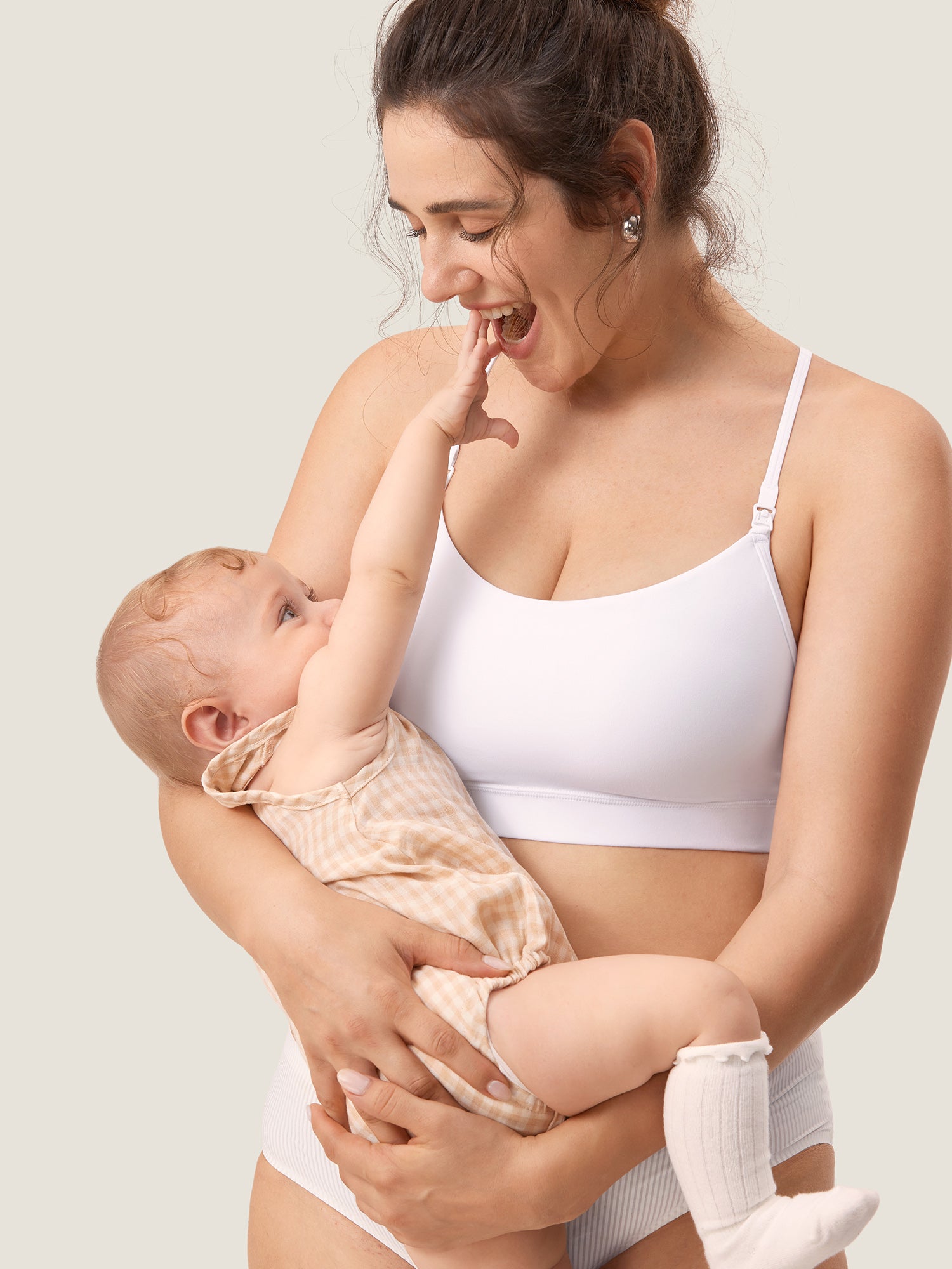 MOMANDA Women's Natrelax® Y Back Nursing Sports Bra Natural