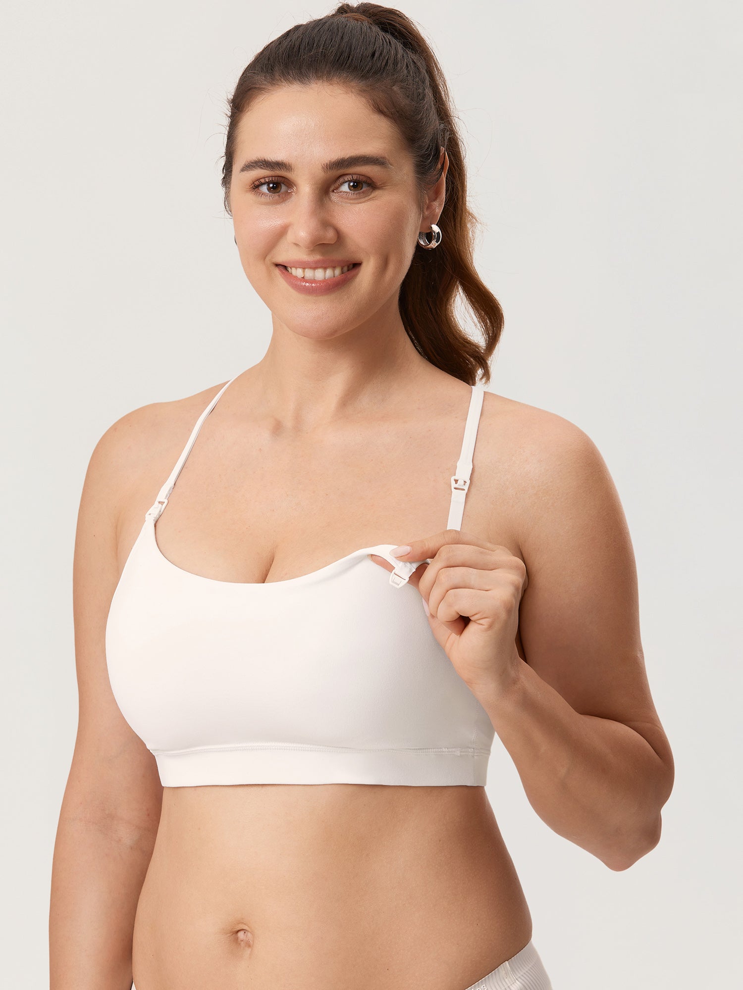 MOMANDA Women's Natrelax® Y Back Nursing Sports Bra Mocha Mousse