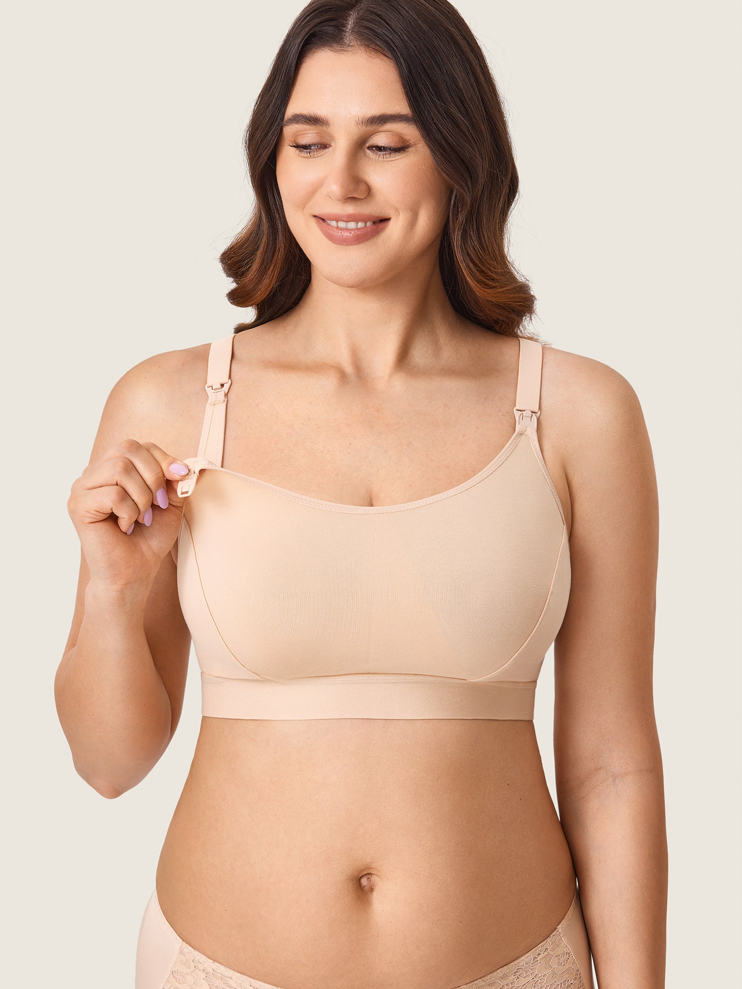 Women's Cotton Plus Size Nursing Sport Bra Black