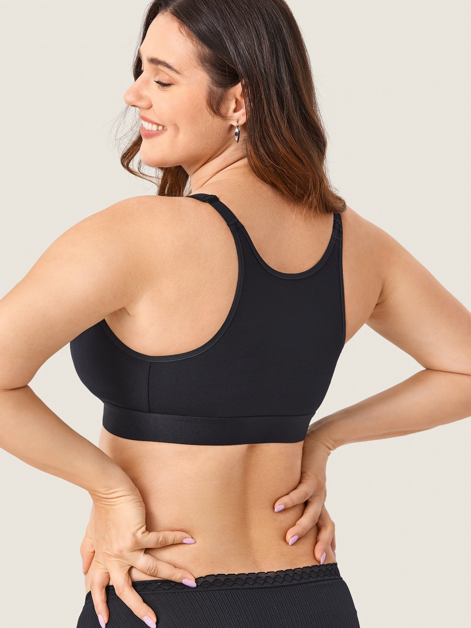 Women's Cotton Plus Size Nursing Sport Bra Grey Olive