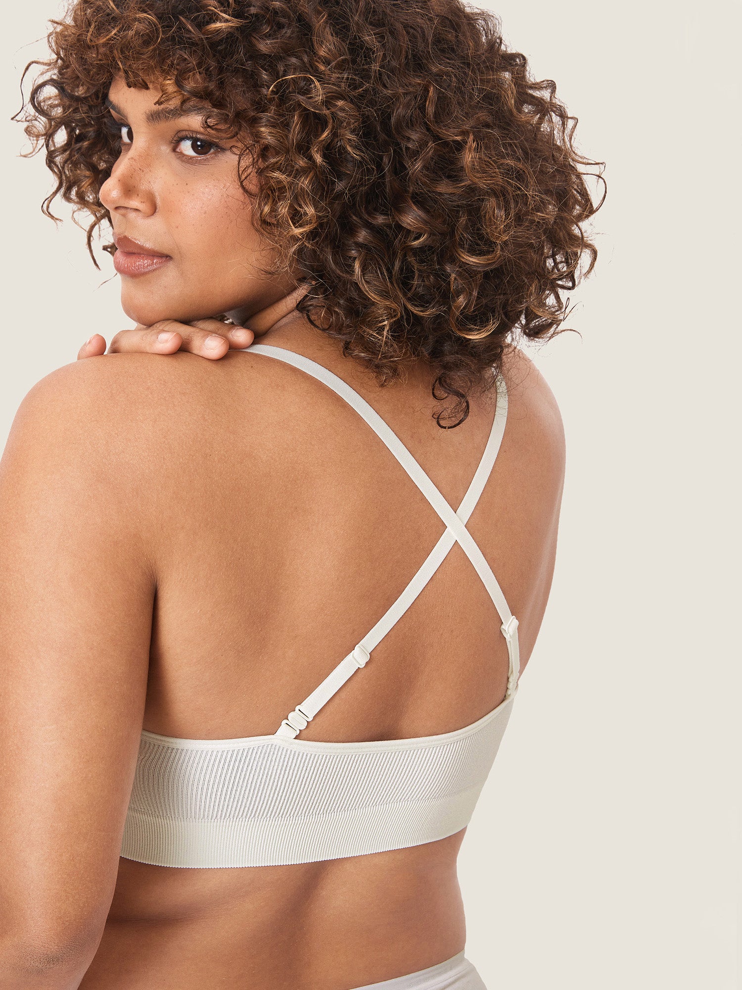 MOMANDA Women's Ribbed Scoop Nursing Bralette Black