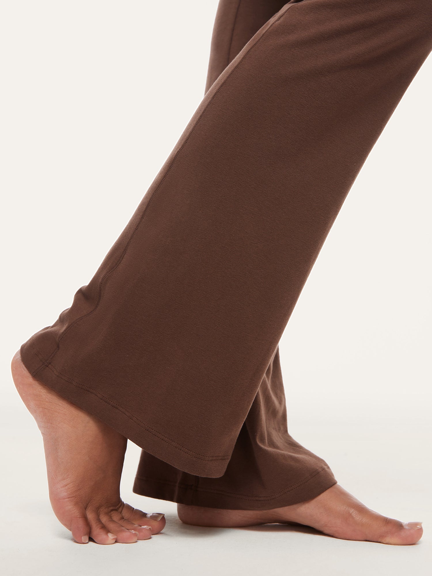 Cotton Fold Over Flared Leggings