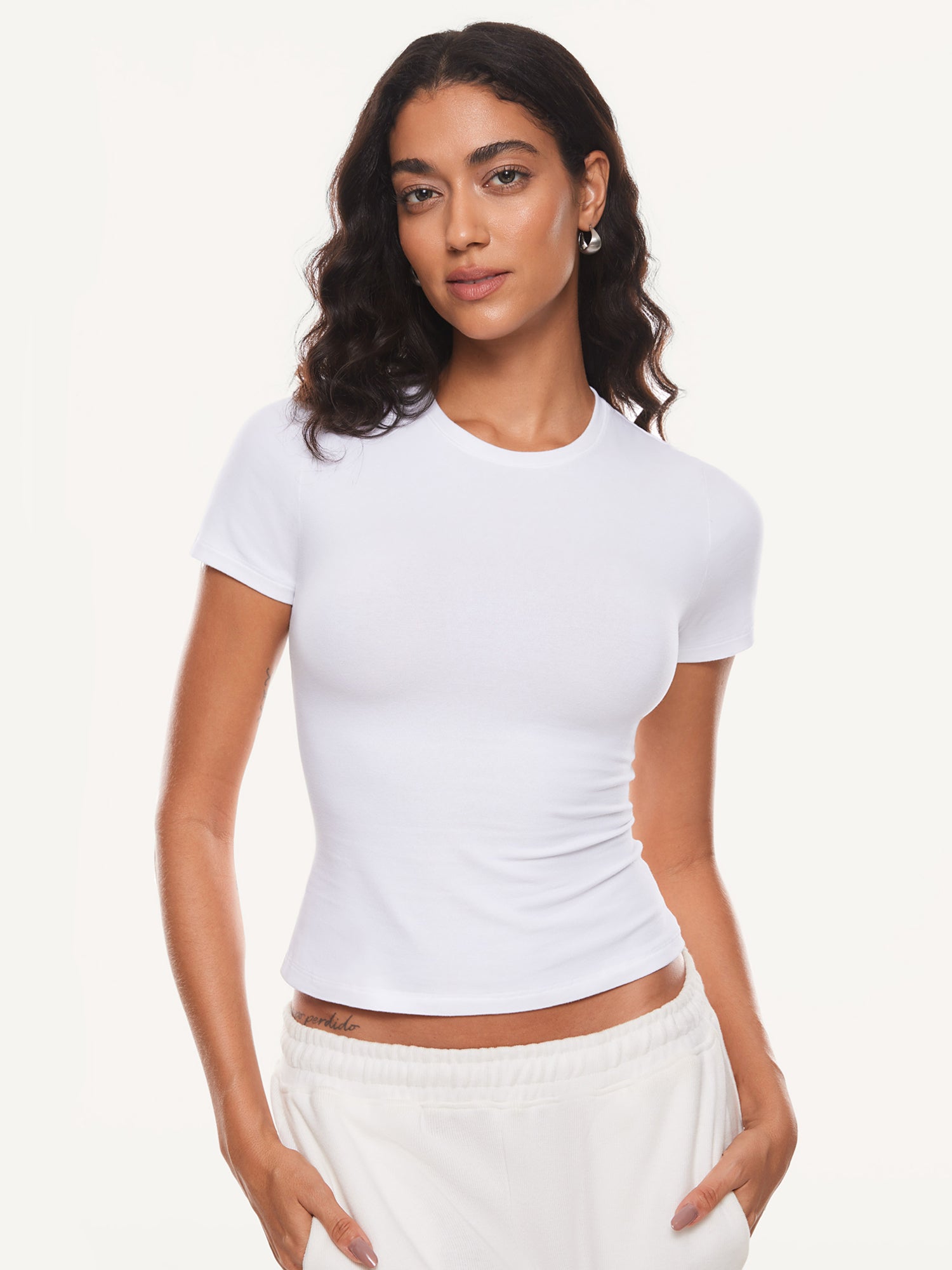 Cotton Basic Casual Crew Neck Tees