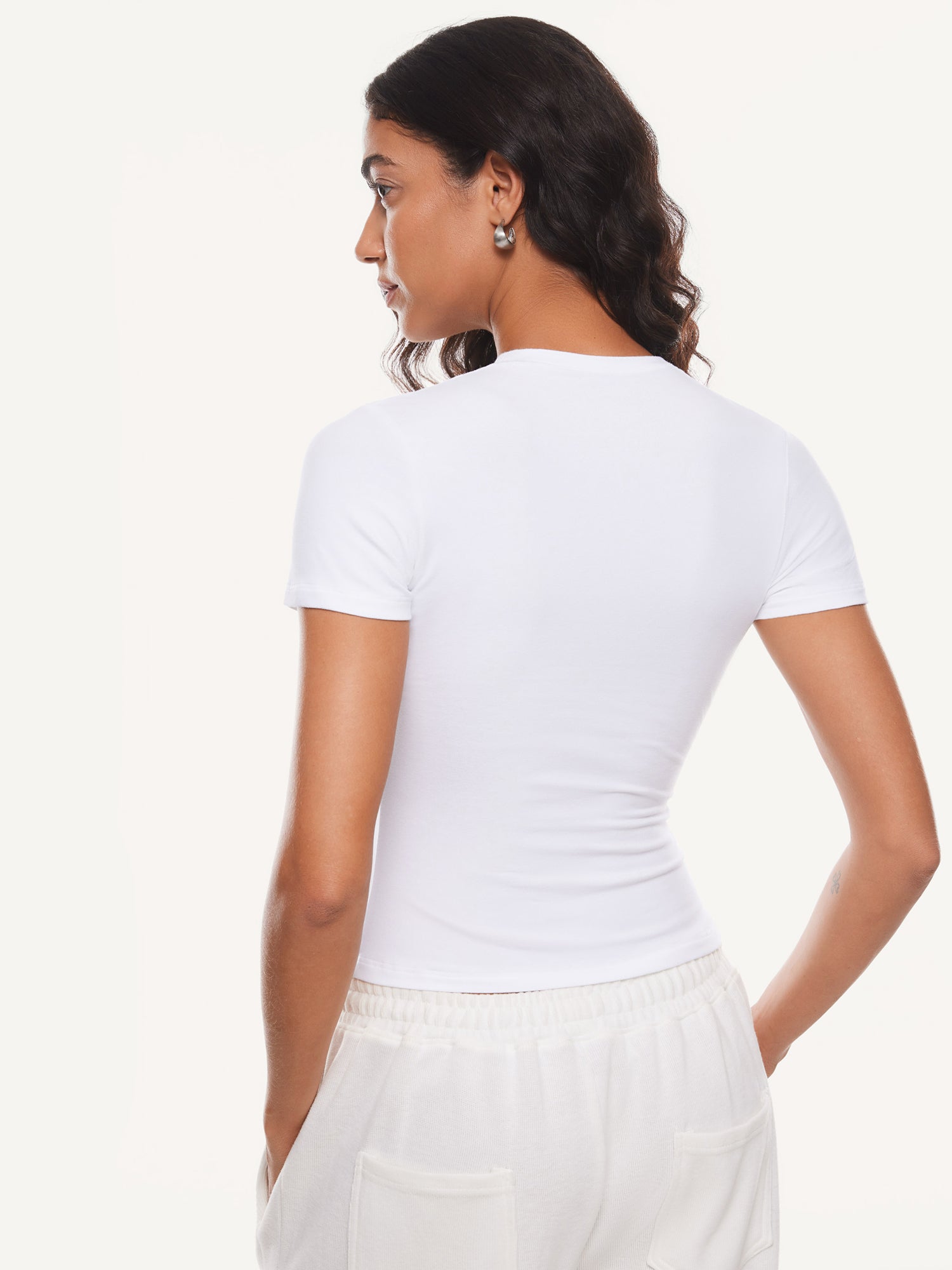 Cotton Basic Casual Crew Neck Tees