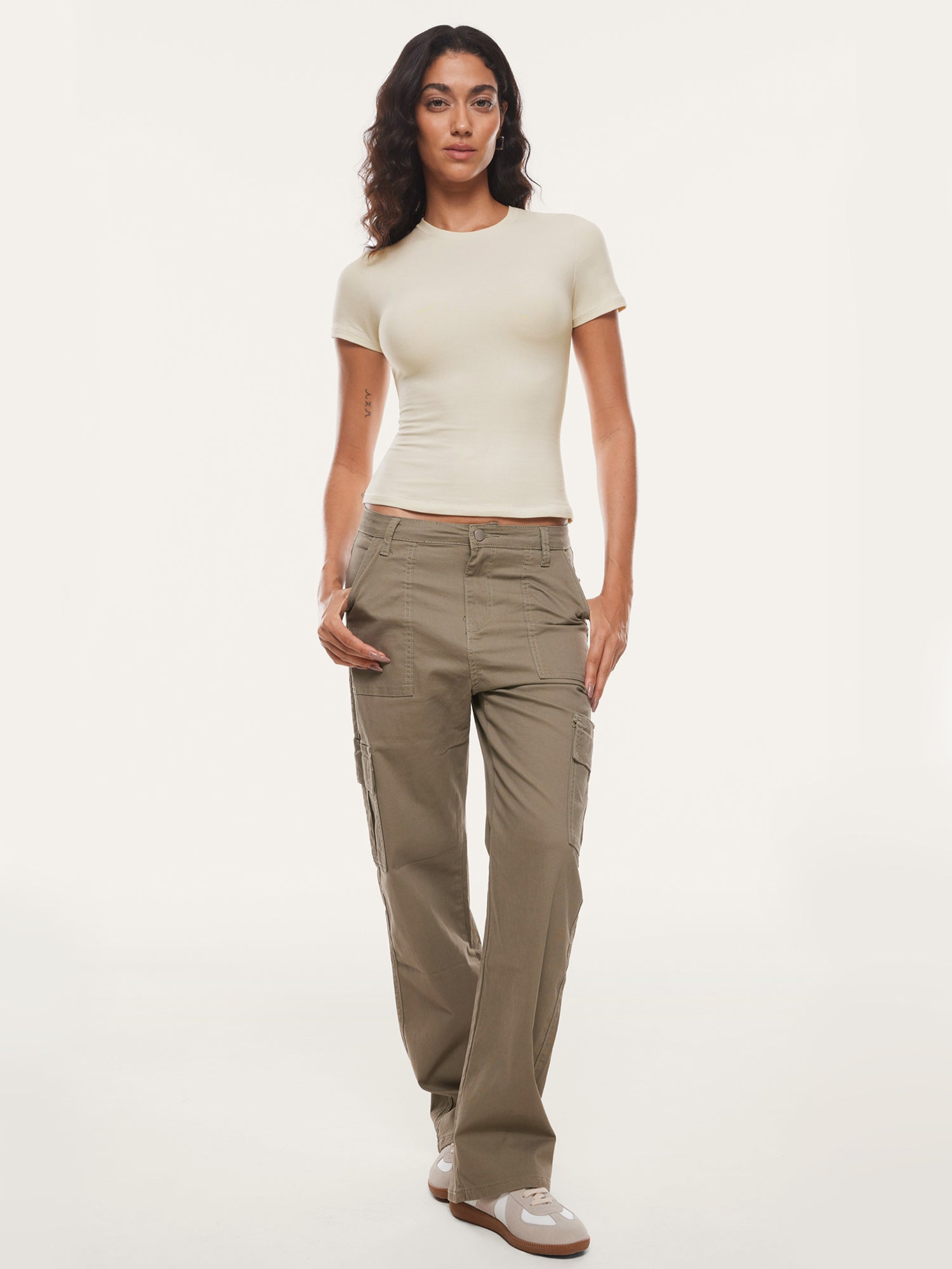 Cotton Basic Casual Crew Neck Tees