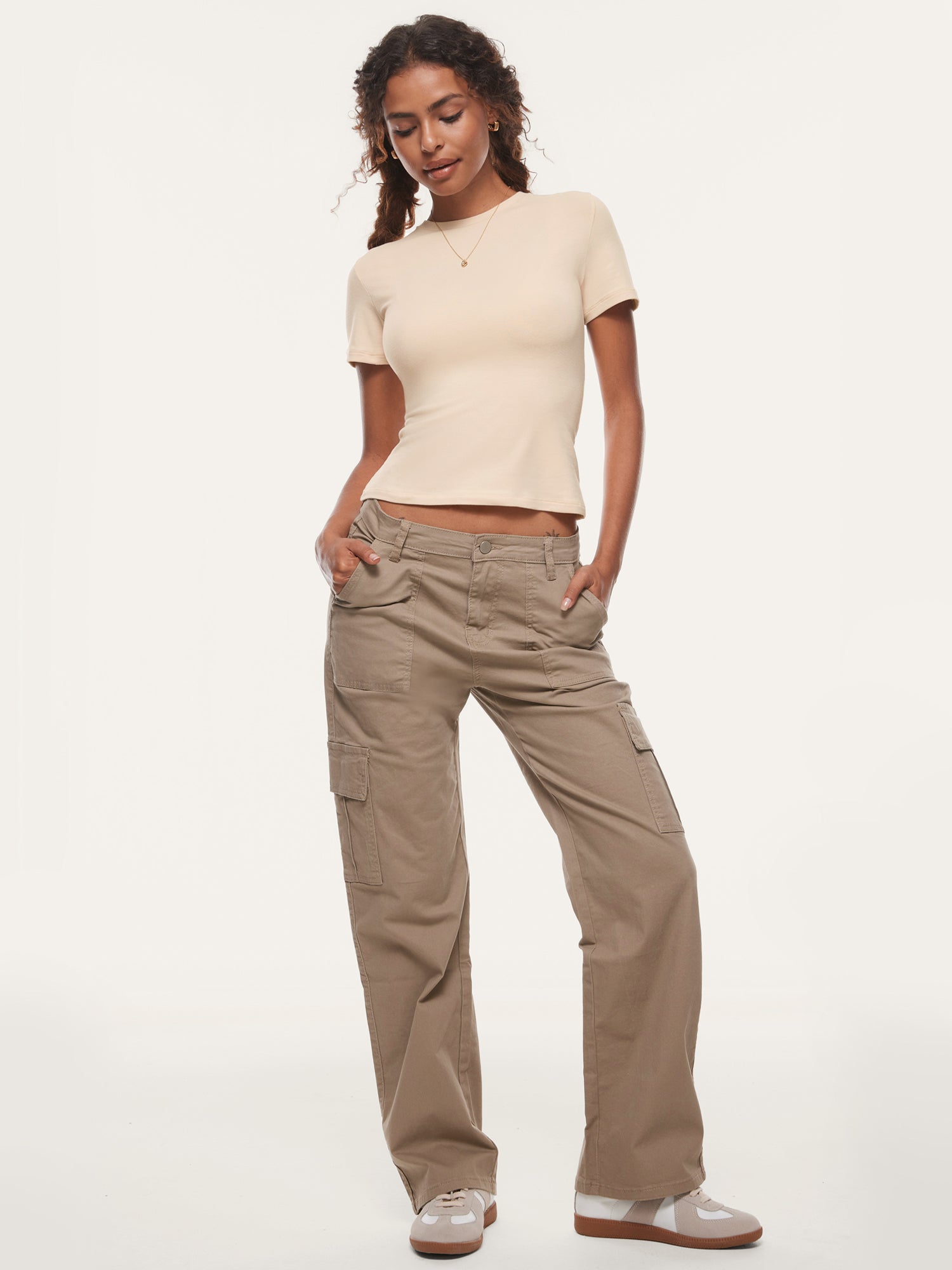 Cotton Basic Casual Crew Neck Tees