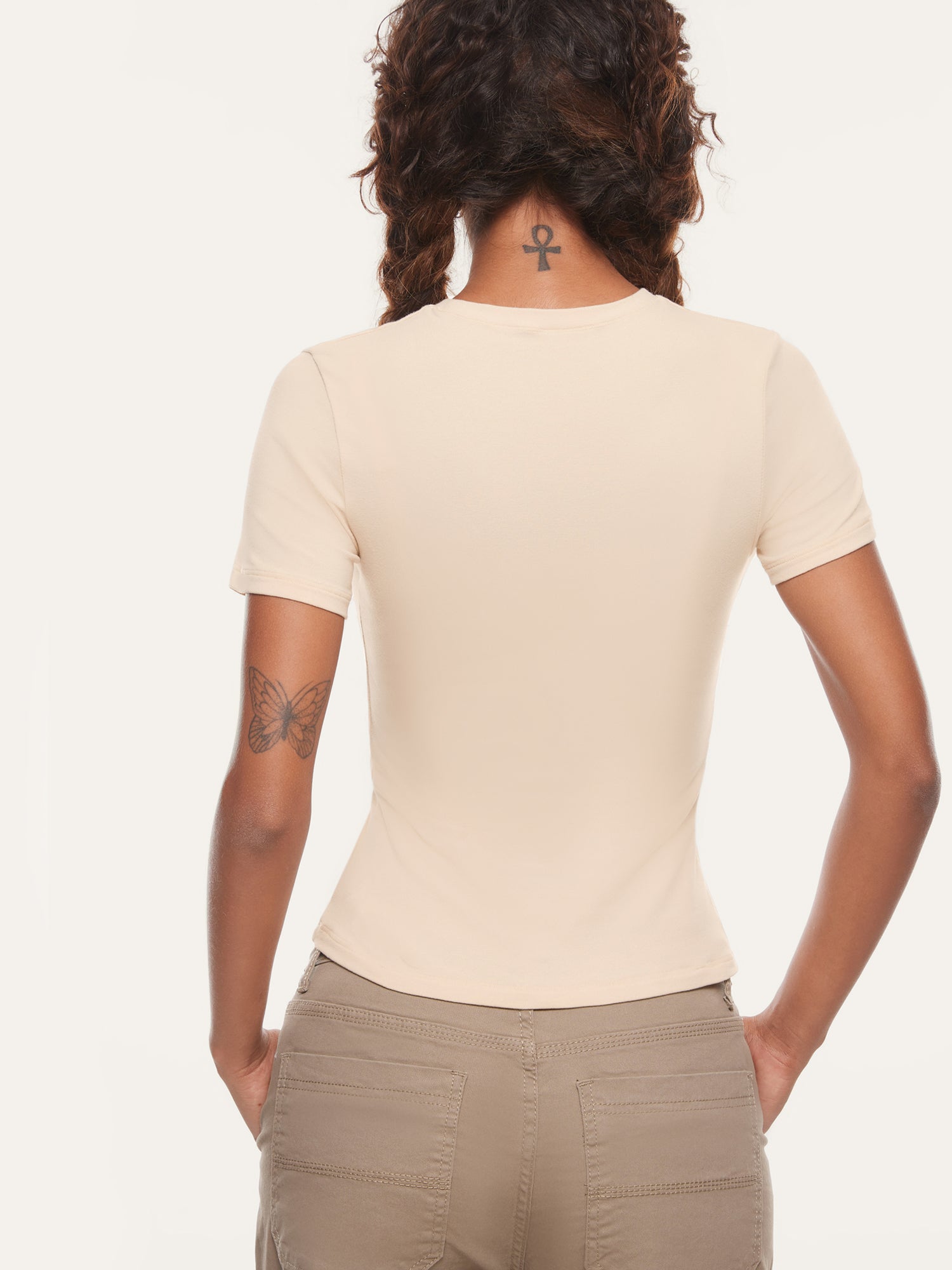 Cotton Basic Casual Crew Neck Tees