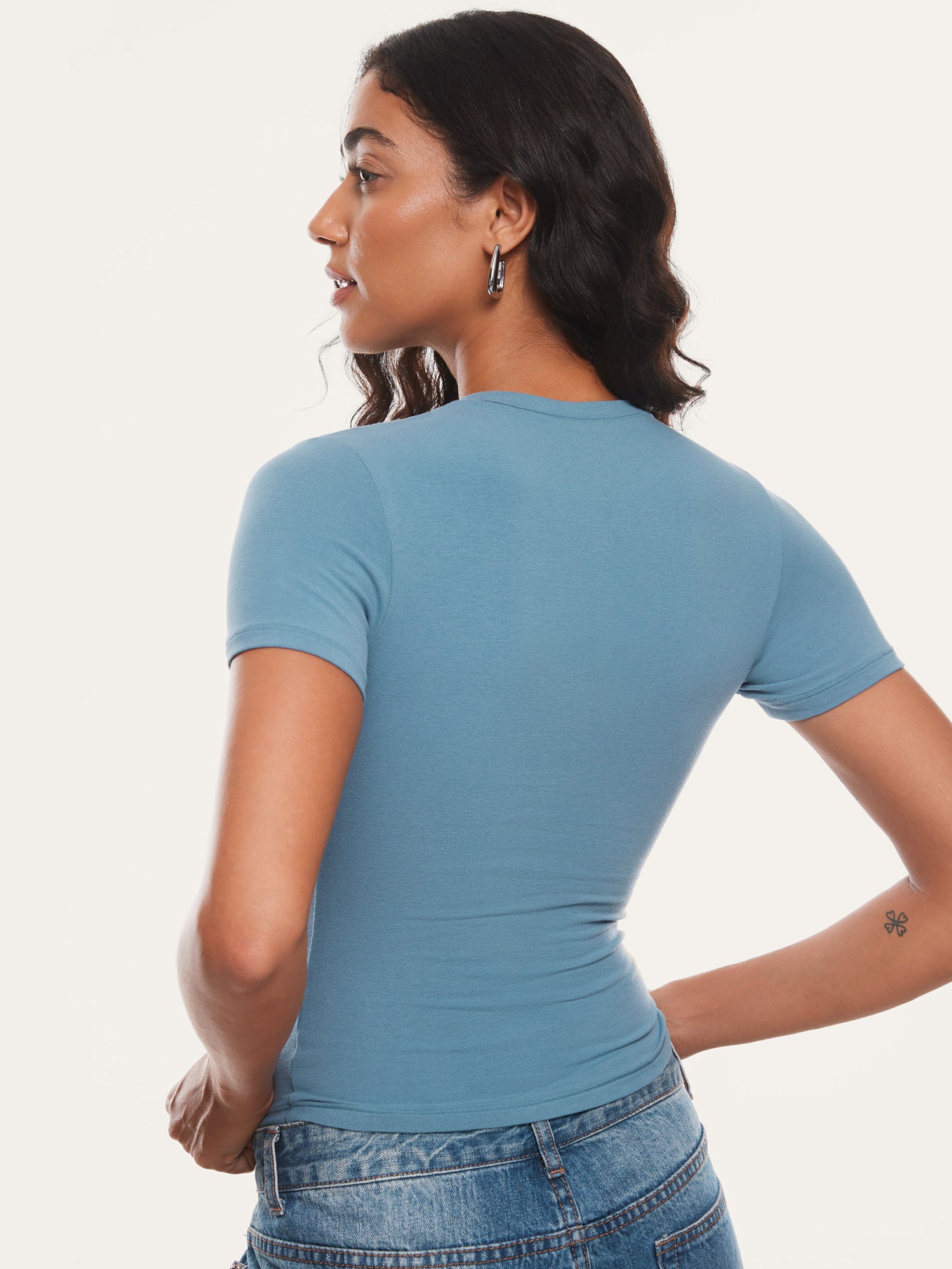 Cotton Basic Casual Crew Neck Tees