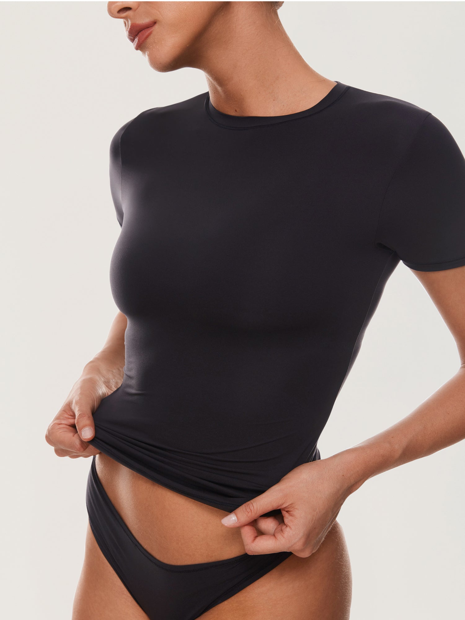 Women's Inbarely® Soft Basic Short Sleeve Tees Hazelnut