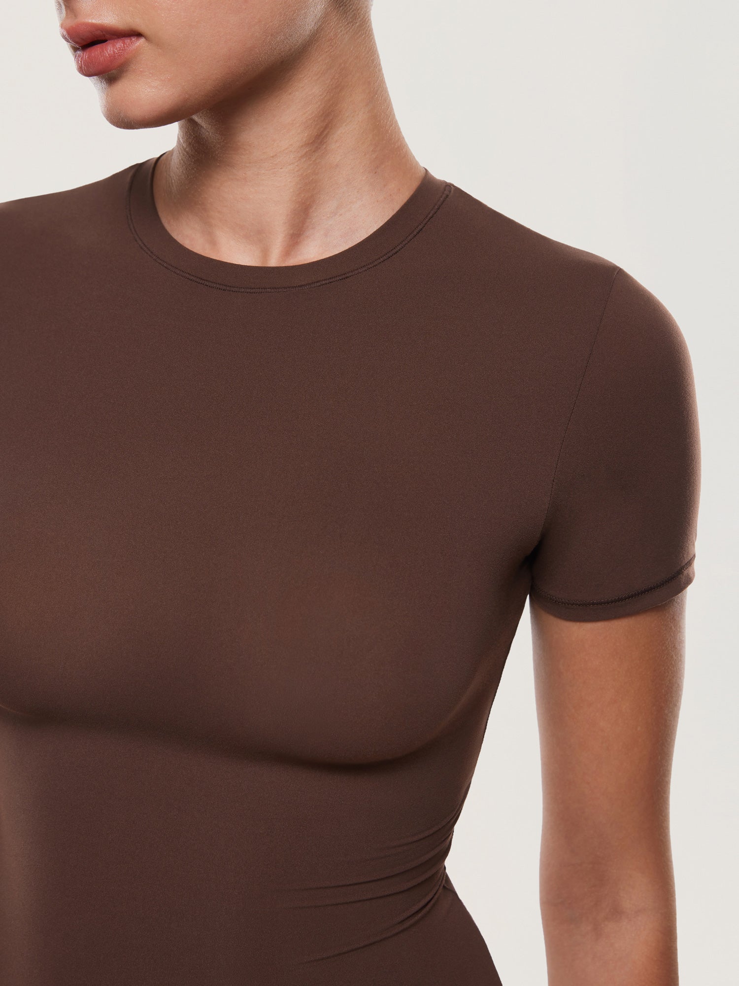 Women's Inbarely® Soft Basic Short Sleeve Tees Hazelnut