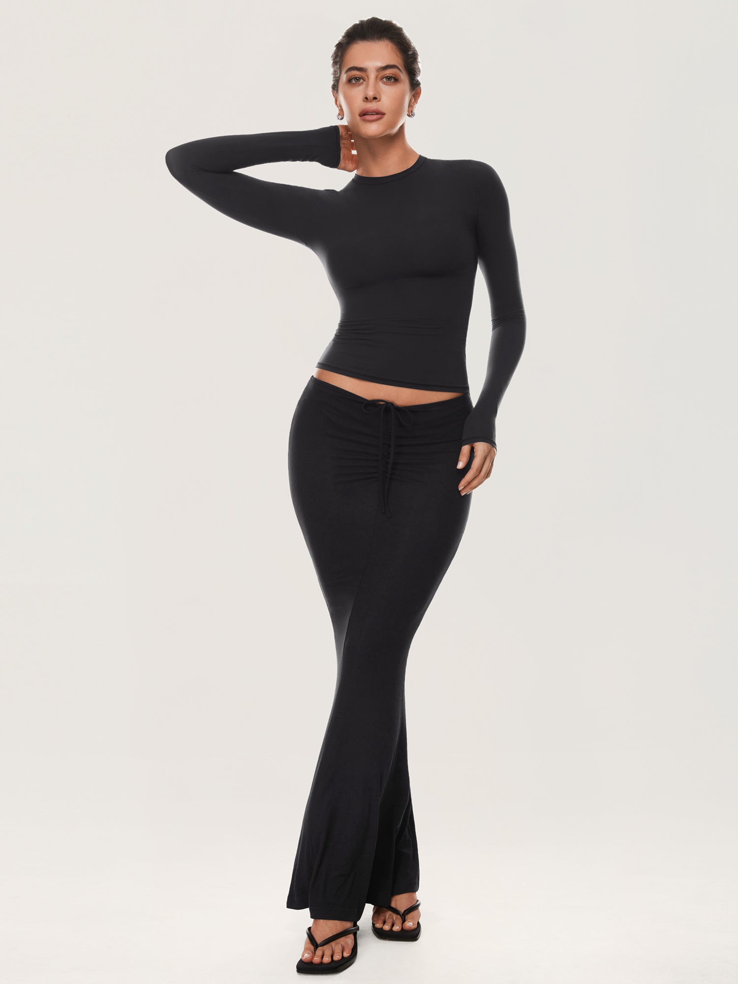 Women's Inbarely® Soft Basic Long Sleeve Tees True Navy