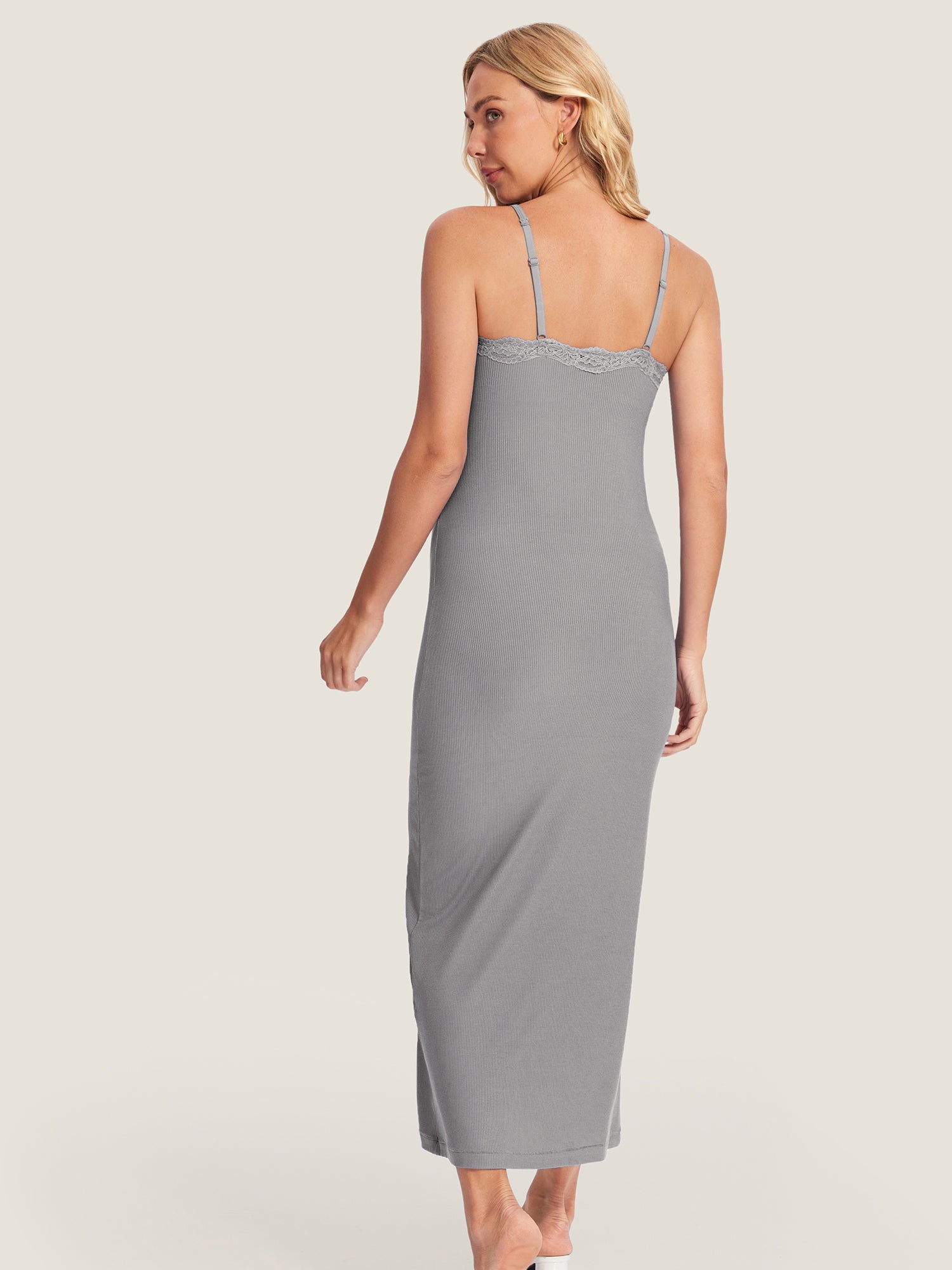 Lacy Ribbed Maternity & Nursing Dress