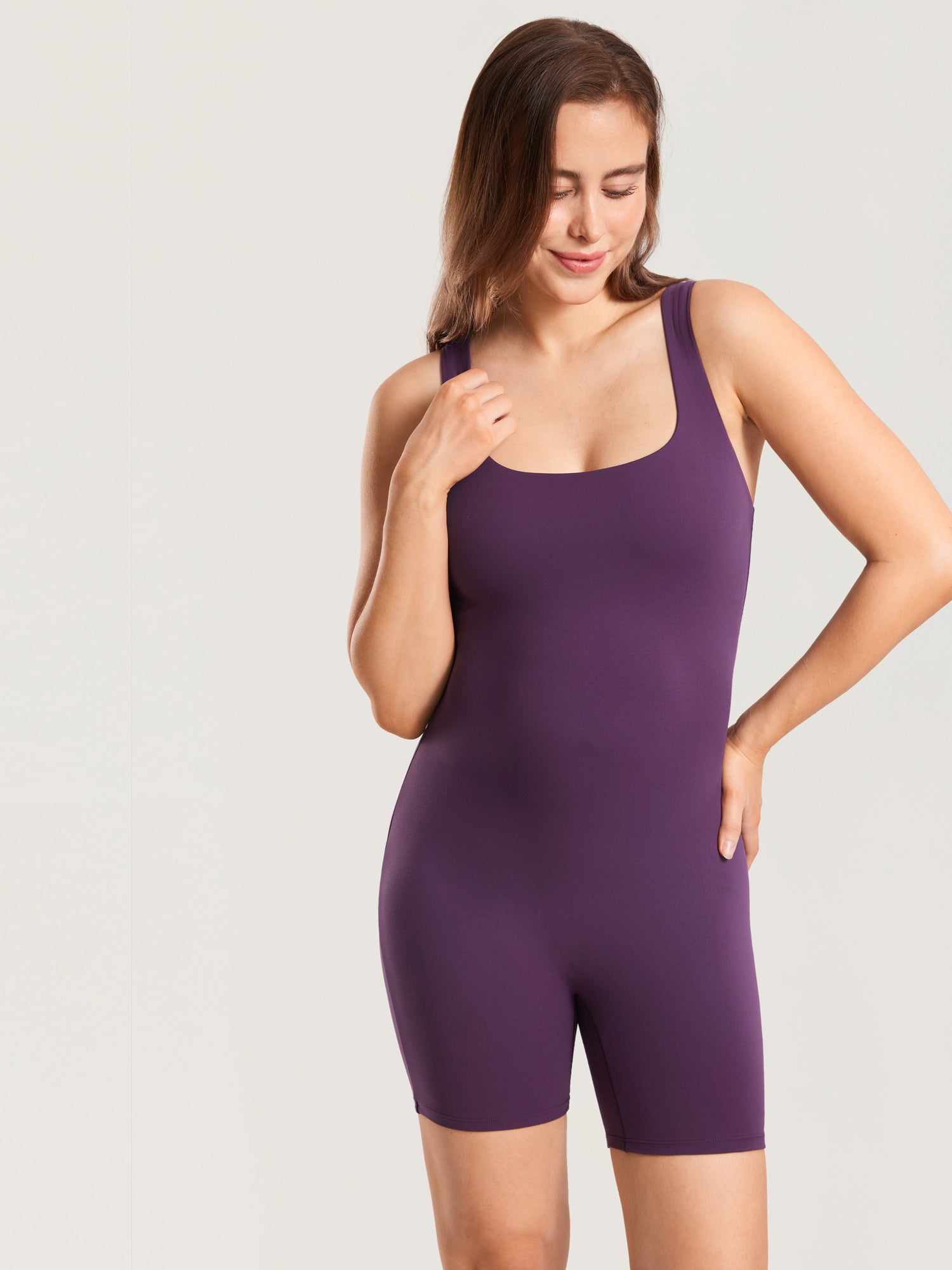 MOMANDA Women's Natrelax® Maternity Romper Deep Purple