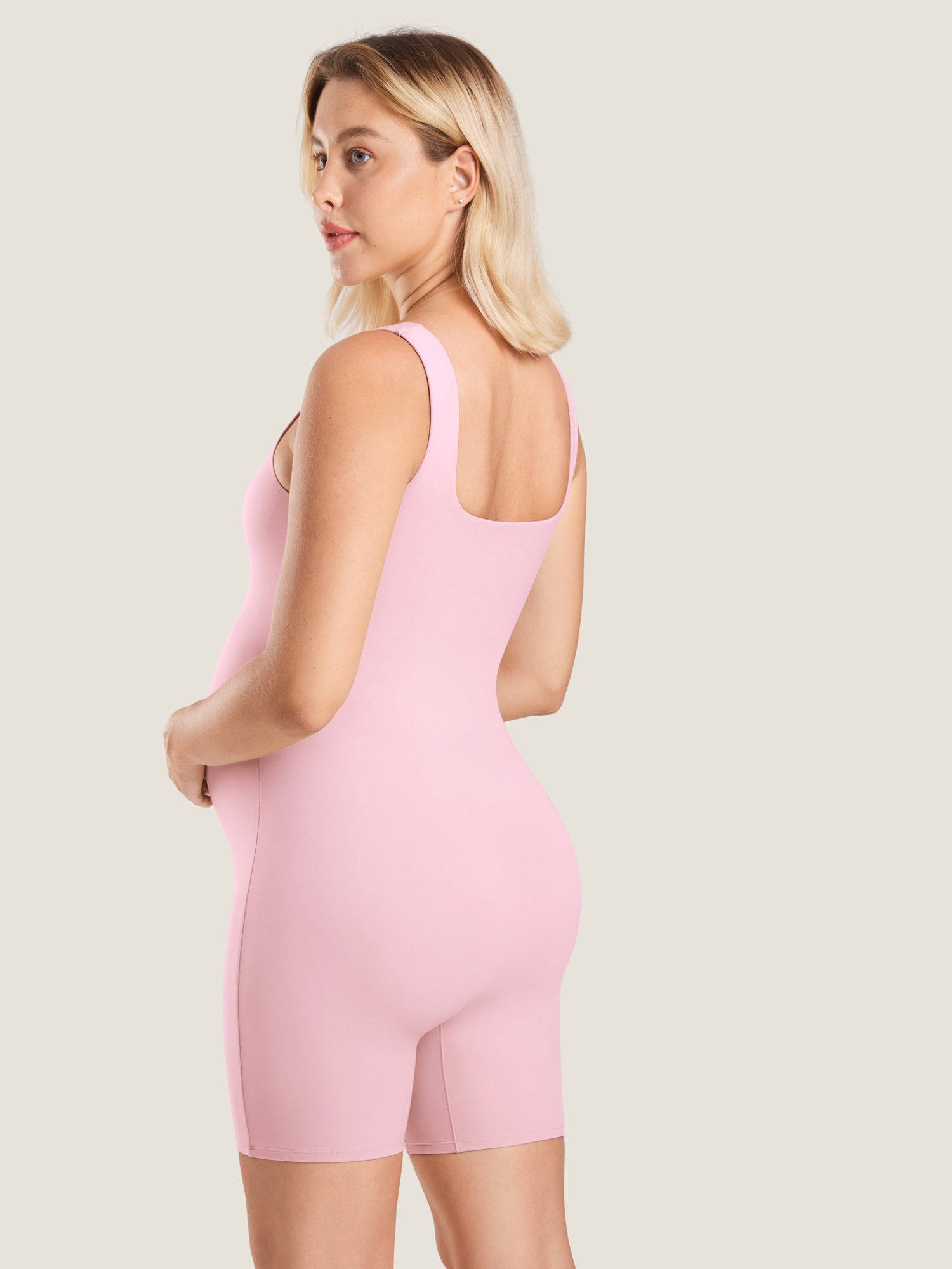 MOMANDA Women's Natrelax® Maternity Romper Sweet Pink