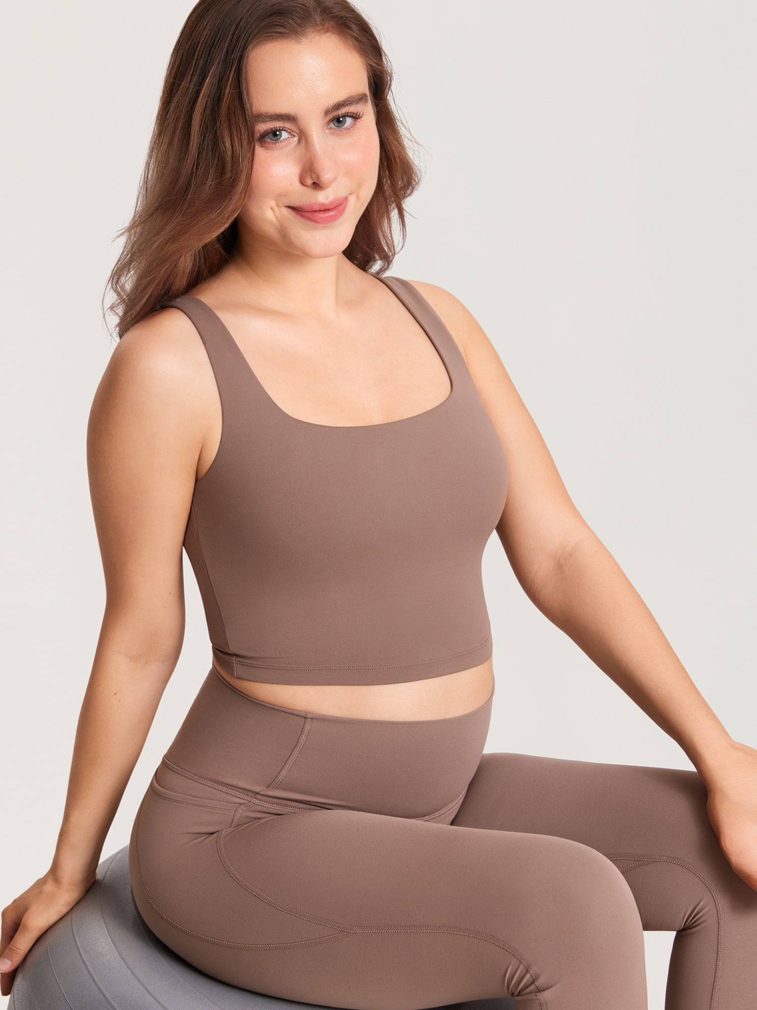 MOMANDA Women's Natrelax® Pumping Crop Tank Top Twilight Blue