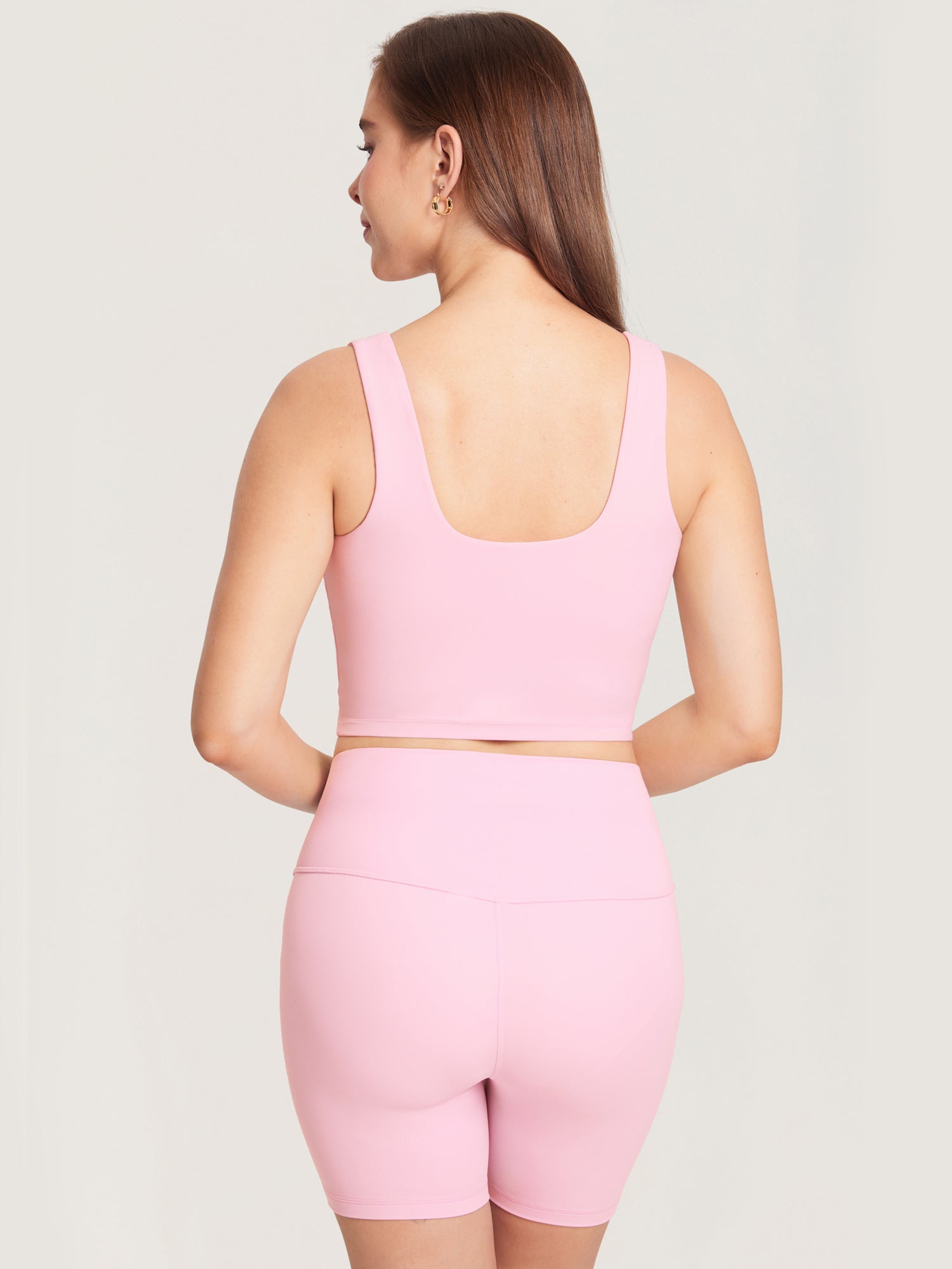 MOMANDA Women's Natrelax® Pumping Crop Tank Top Sweet Pink