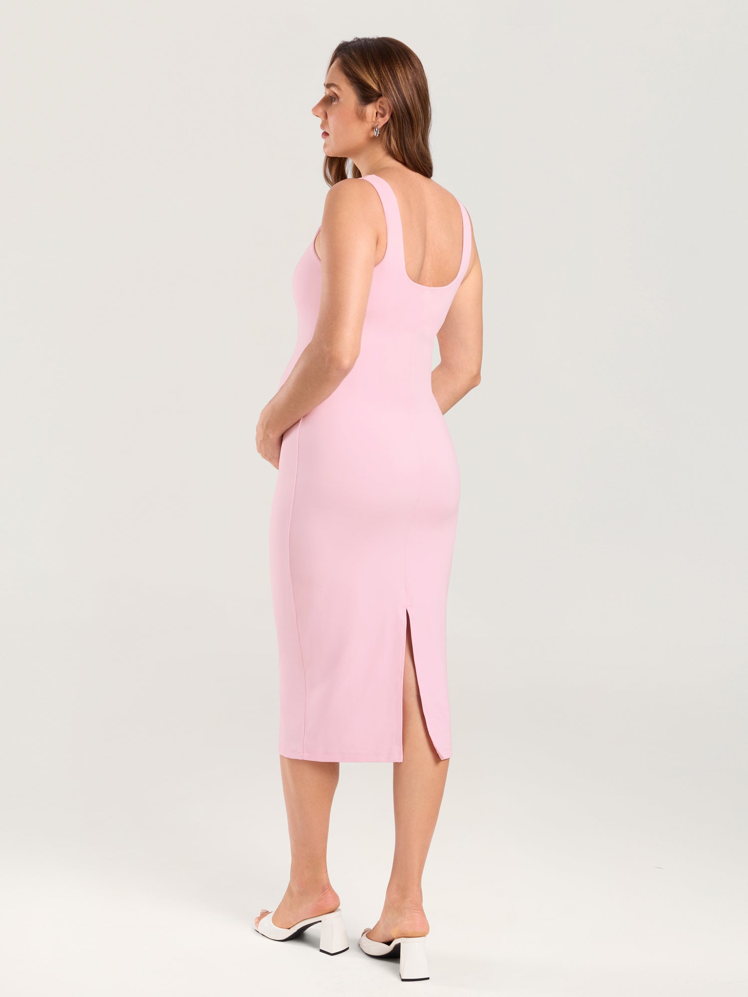 Natrelax® Bodycon Maternity Midi Dress - Back Slit