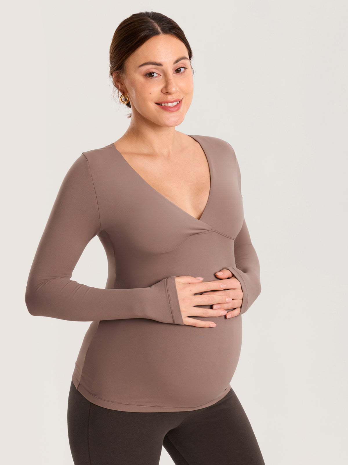 AirSoft Crossover Maternity & Nursing Top - Long Sleeves
