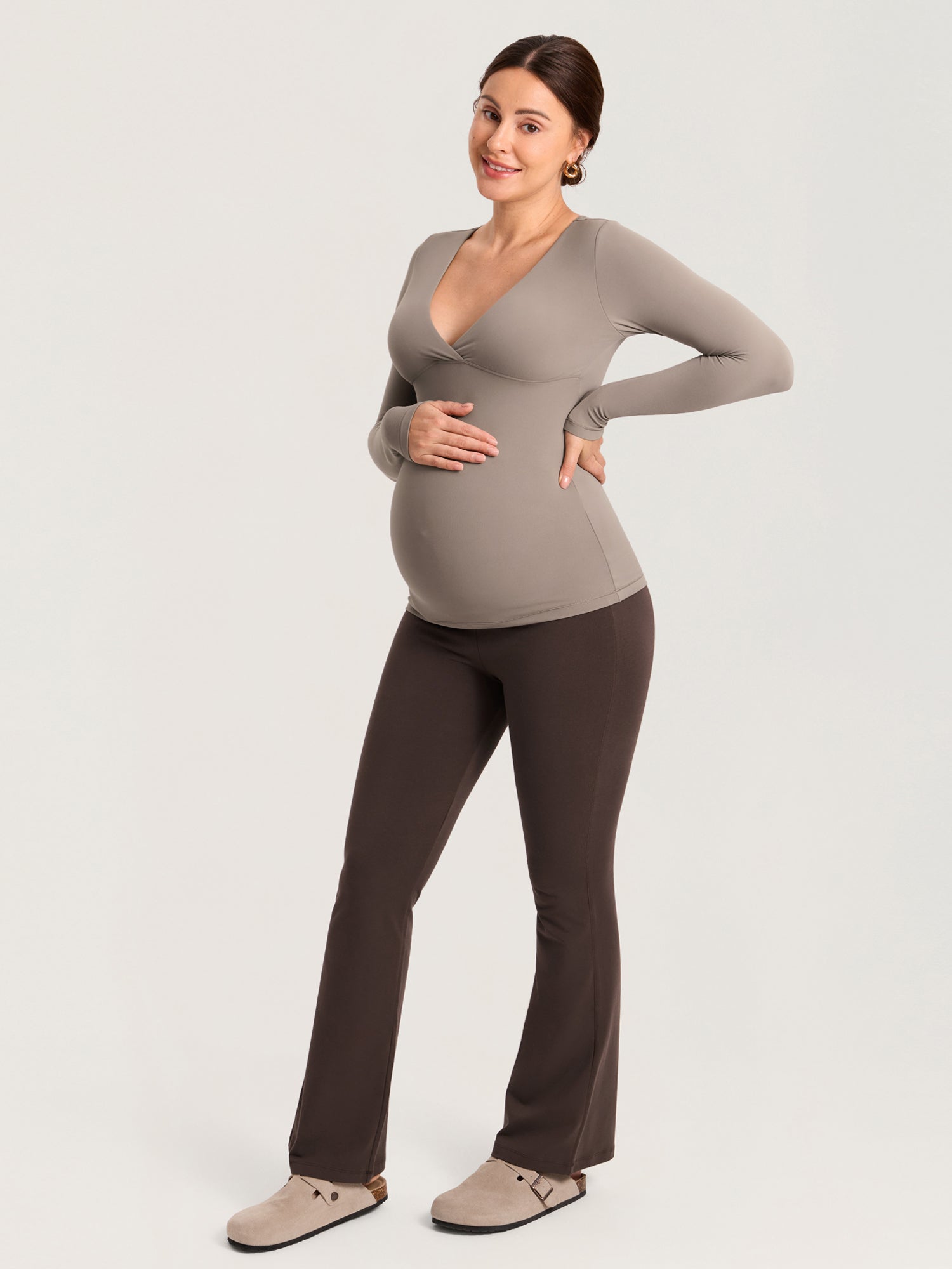 AirSoft Crossover Maternity & Nursing Top - Long Sleeves