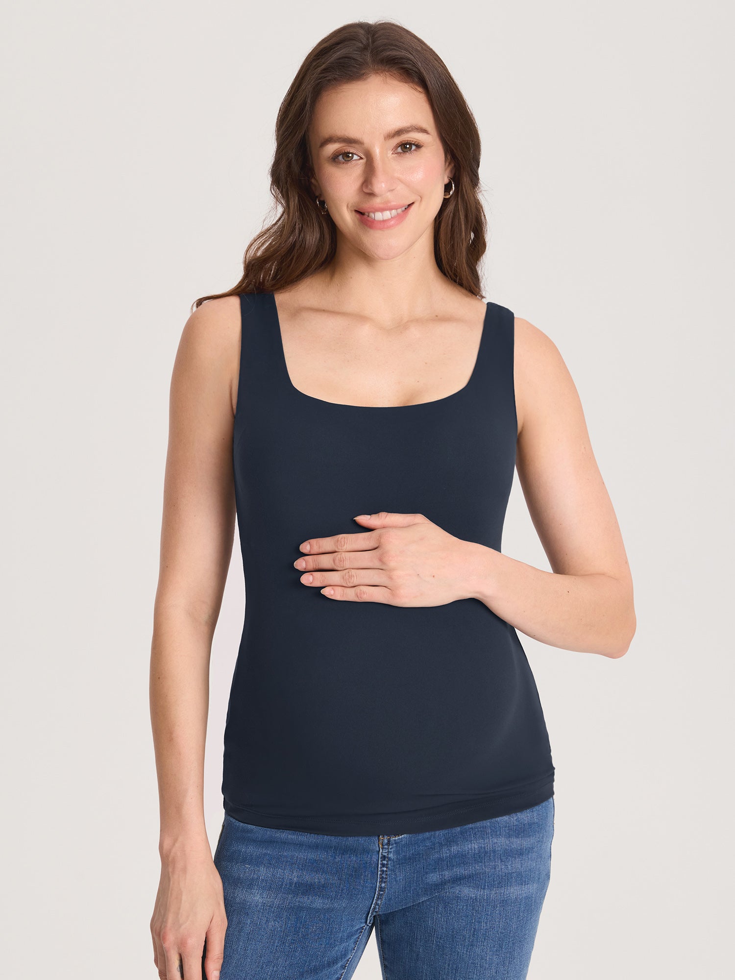 Airsofta Fixed Cup Maternity Tank Top