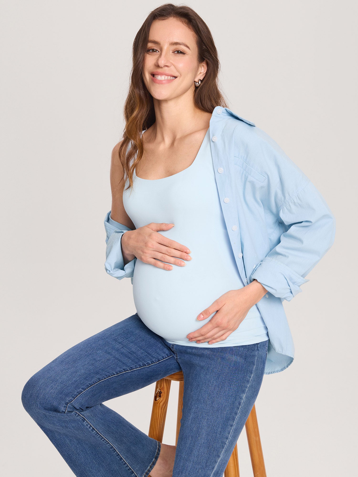 Airsofta Fixed Cup Maternity Tank Top