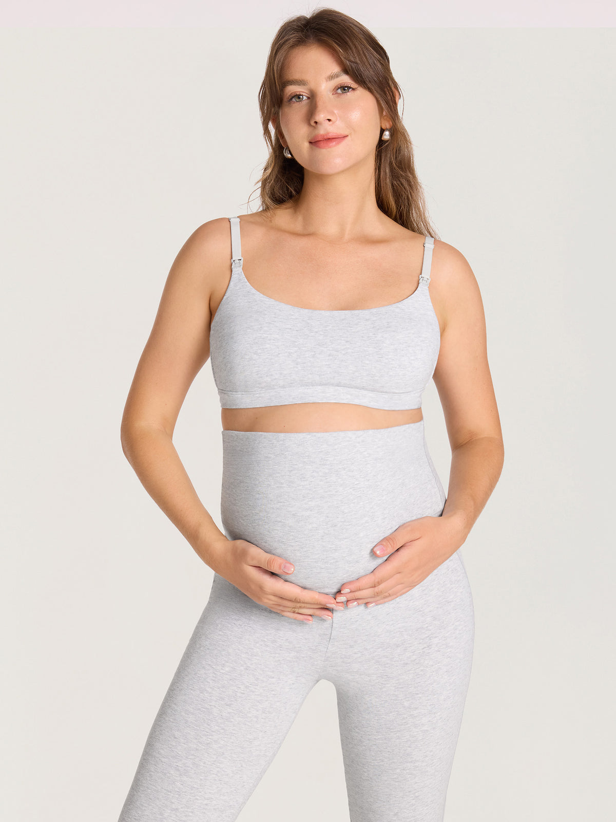 Cotton Foldover Maternity Flare Pants 30.5"