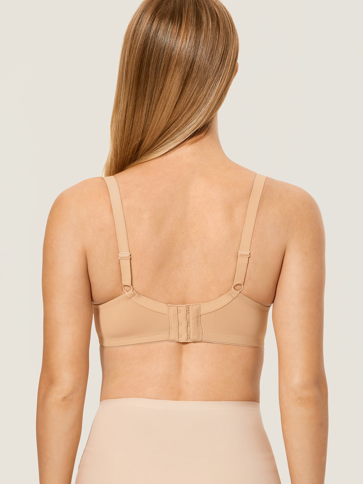 Momanda Women's Underwired Support Nursing Bra Beige