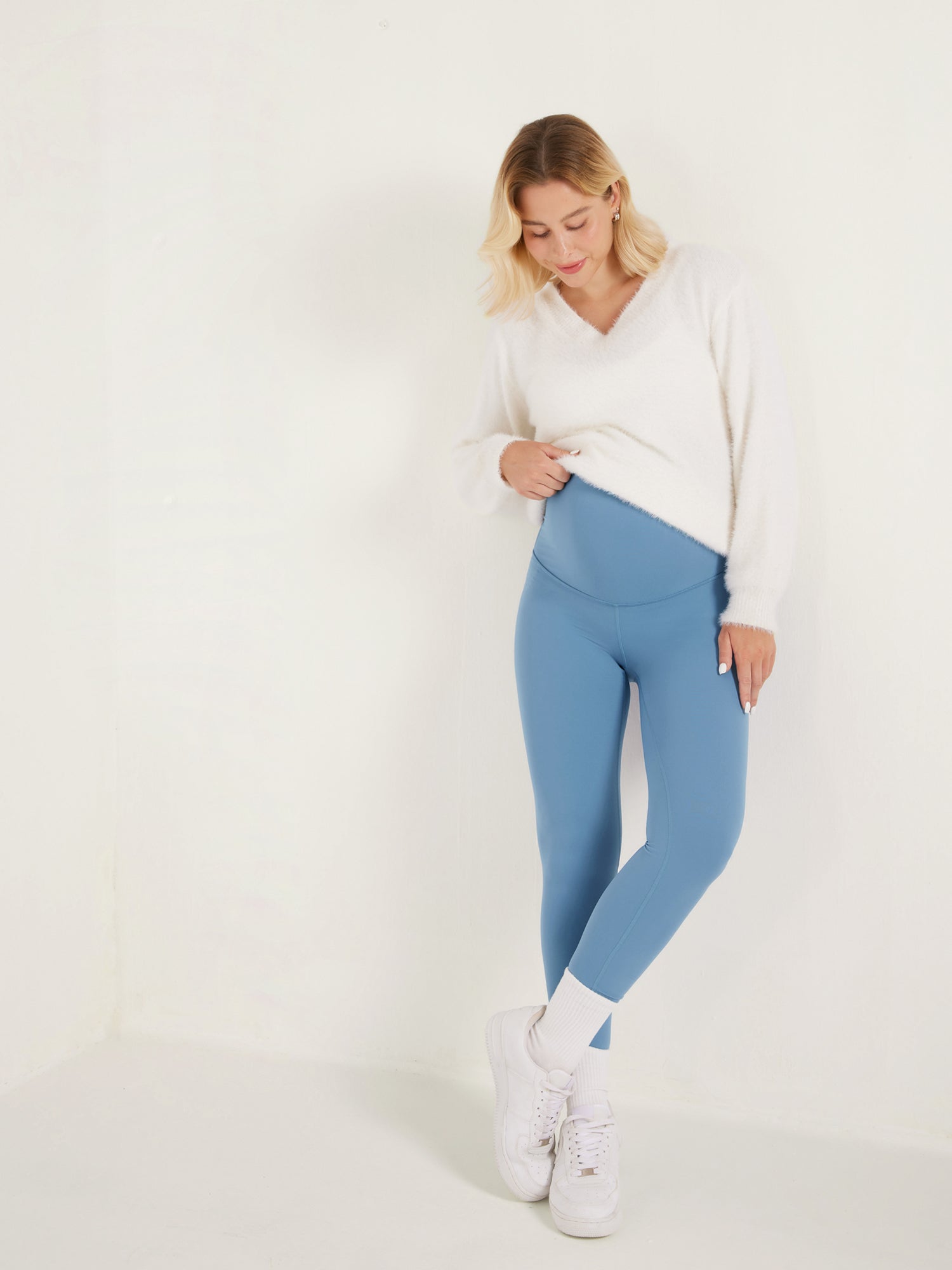 Women's Maternity Leggings Super High Rise Natrelax 25'' Plum Magenta