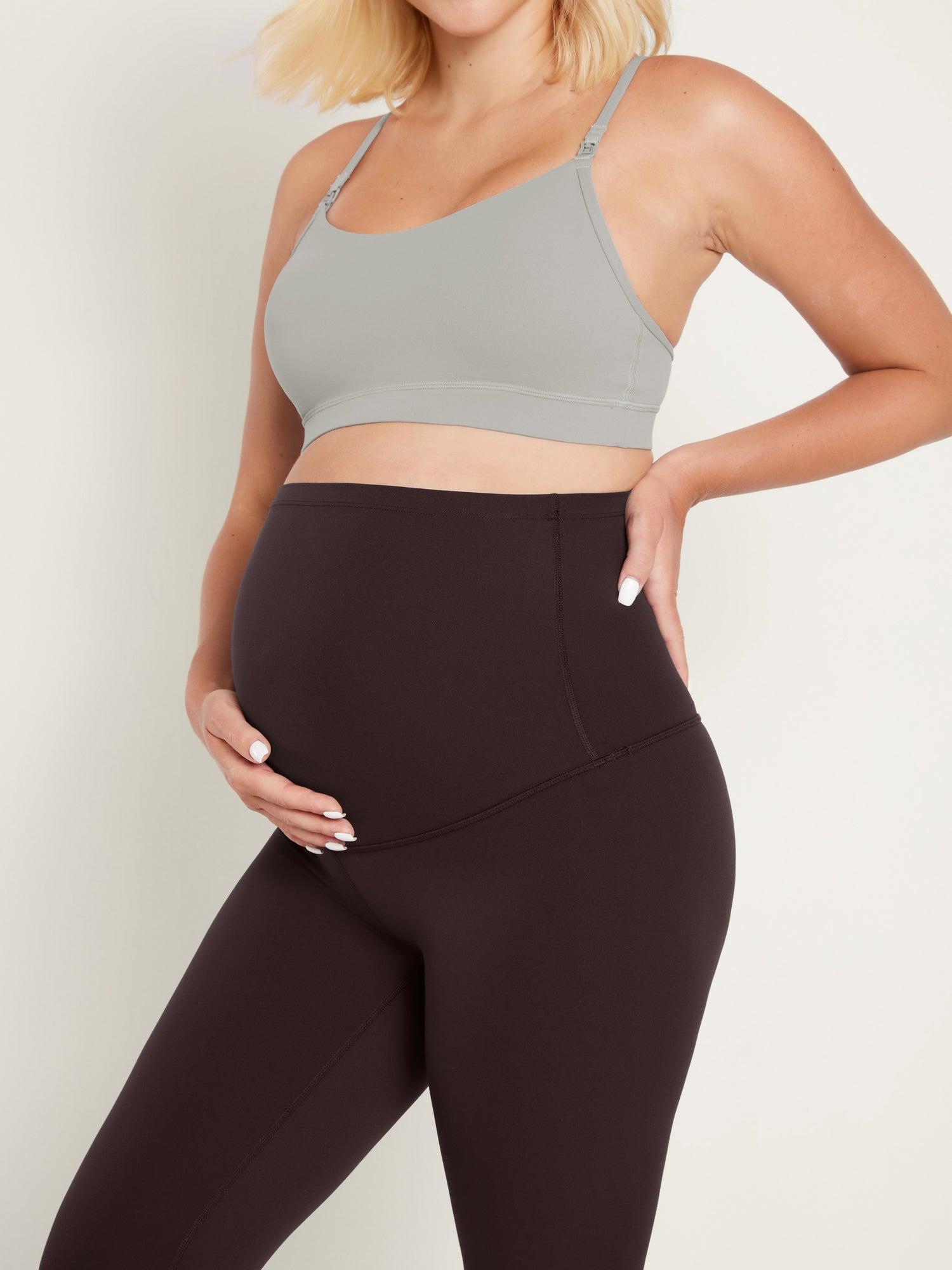 Women's Maternity Leggings Super High Rise Natrelax 25'' Hot Fudge Brown