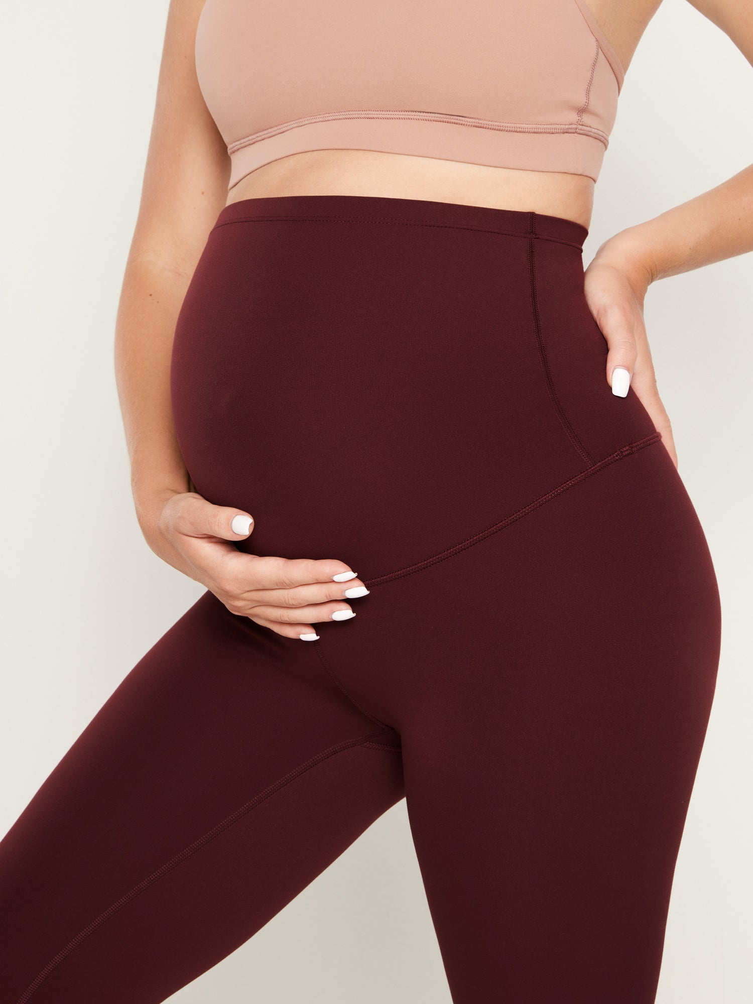 Women's Maternity Leggings Super High Rise Natrelax 28'' Red Merlot