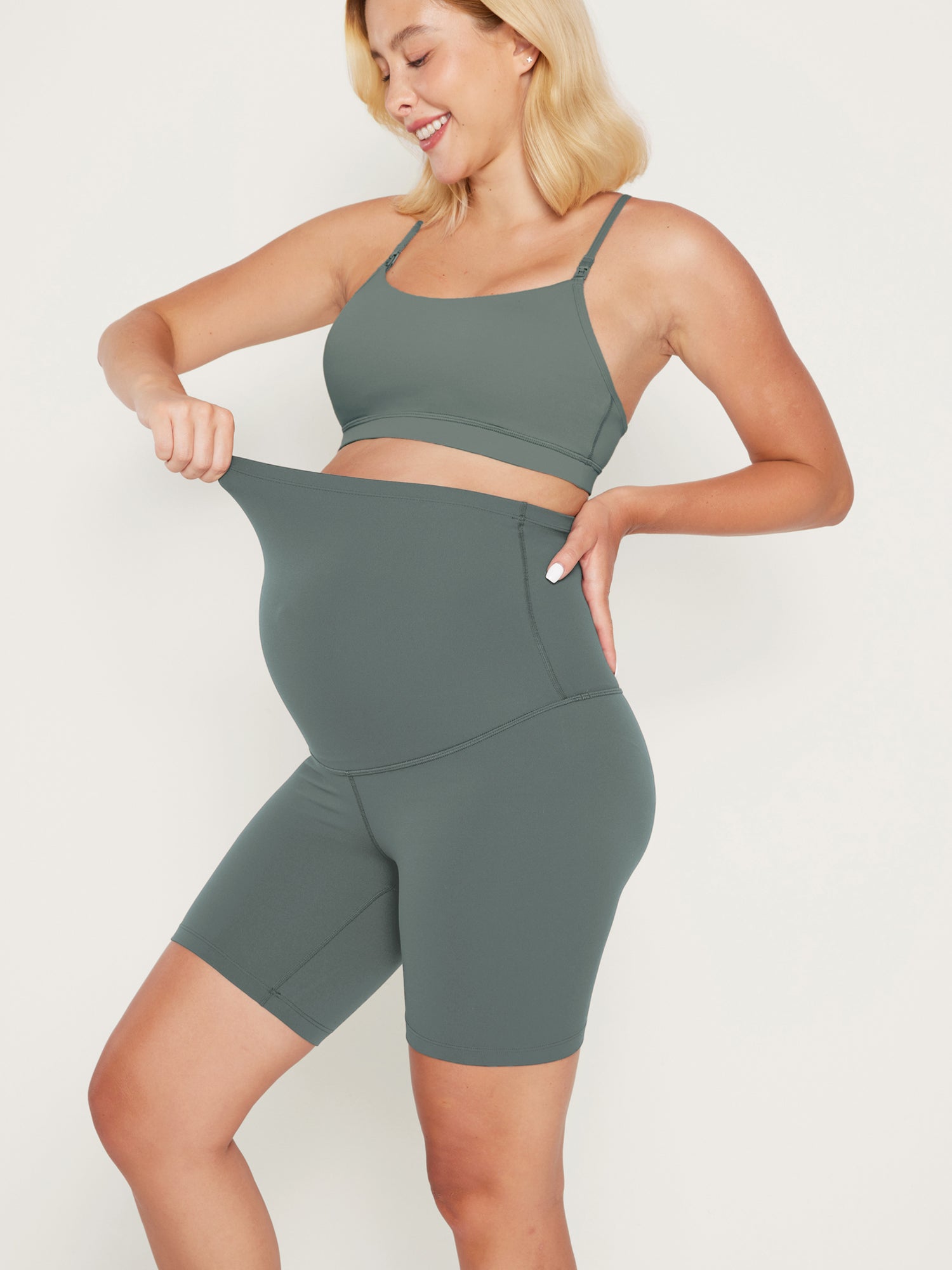 Women's Maternity Leggings Super High Rise Natrelax 6'' Olive Green
