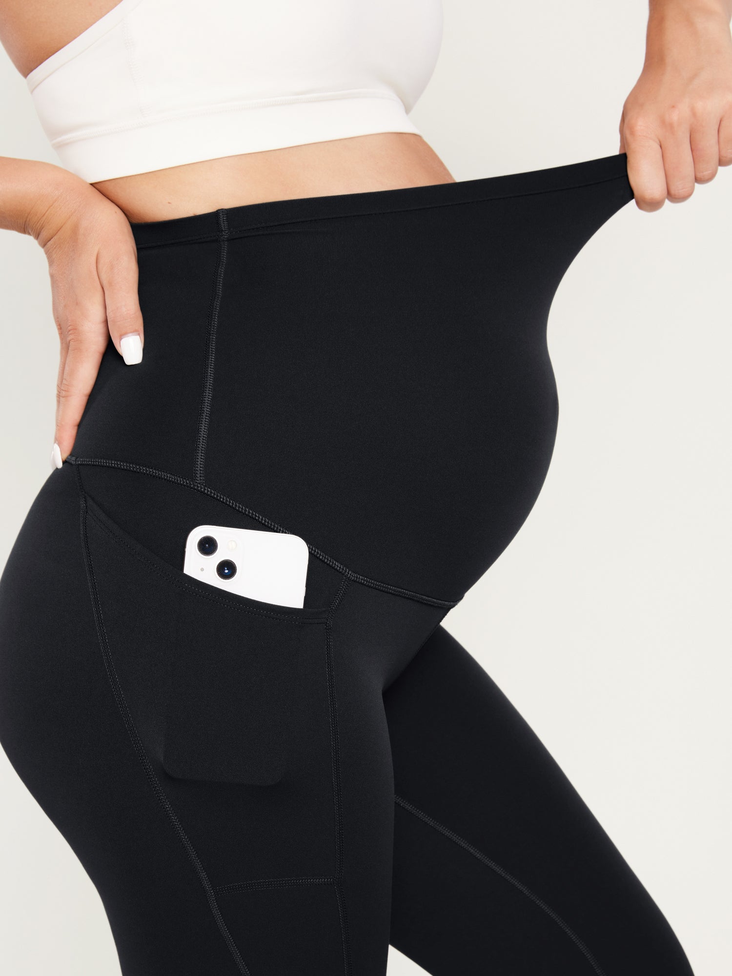 Women's Maternity Leggings With Pockets Natrelax 25'' True Navy