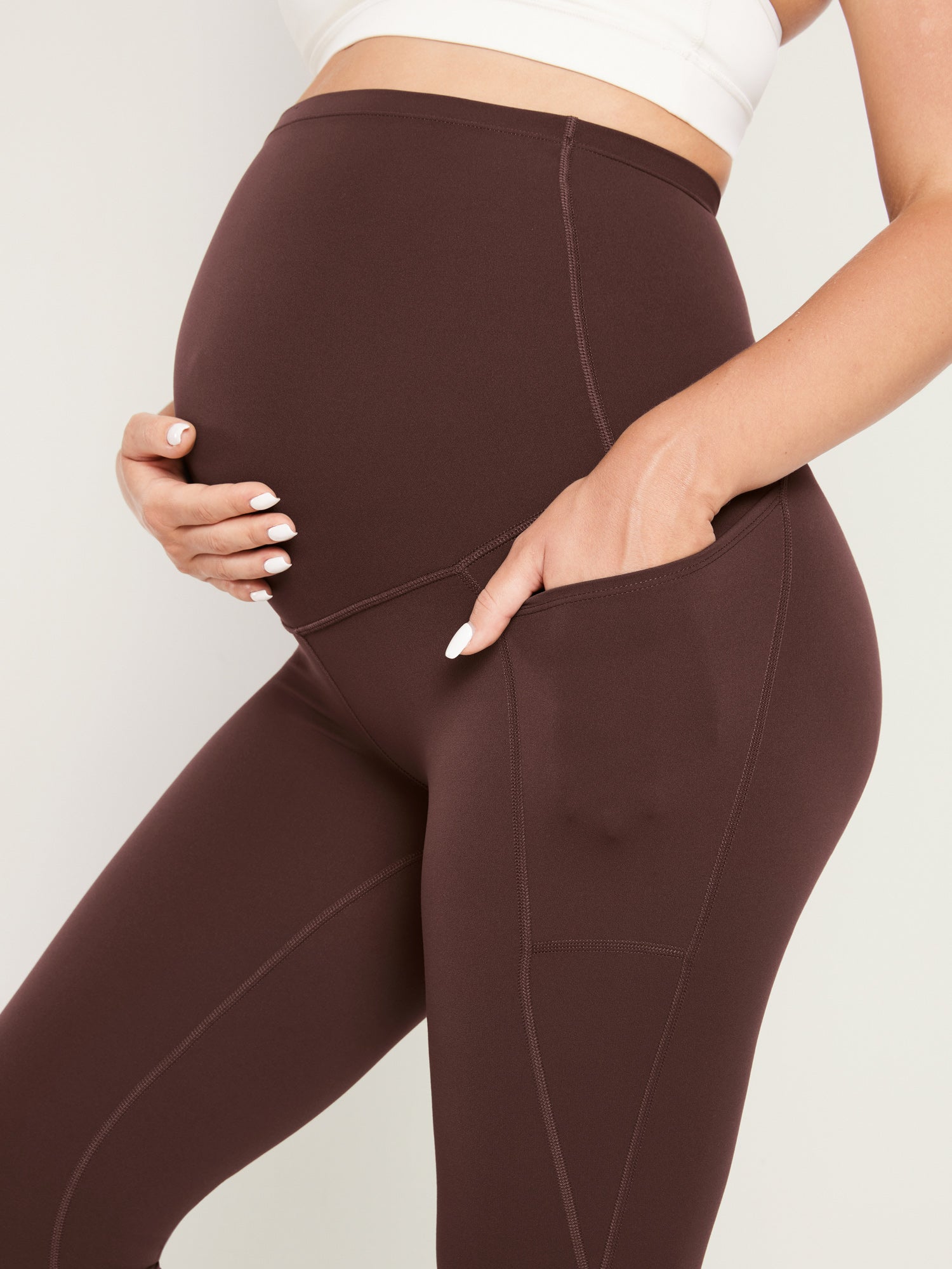 Women's Maternity Leggings With Pockets Natrelax 25'' Mysterious Grey