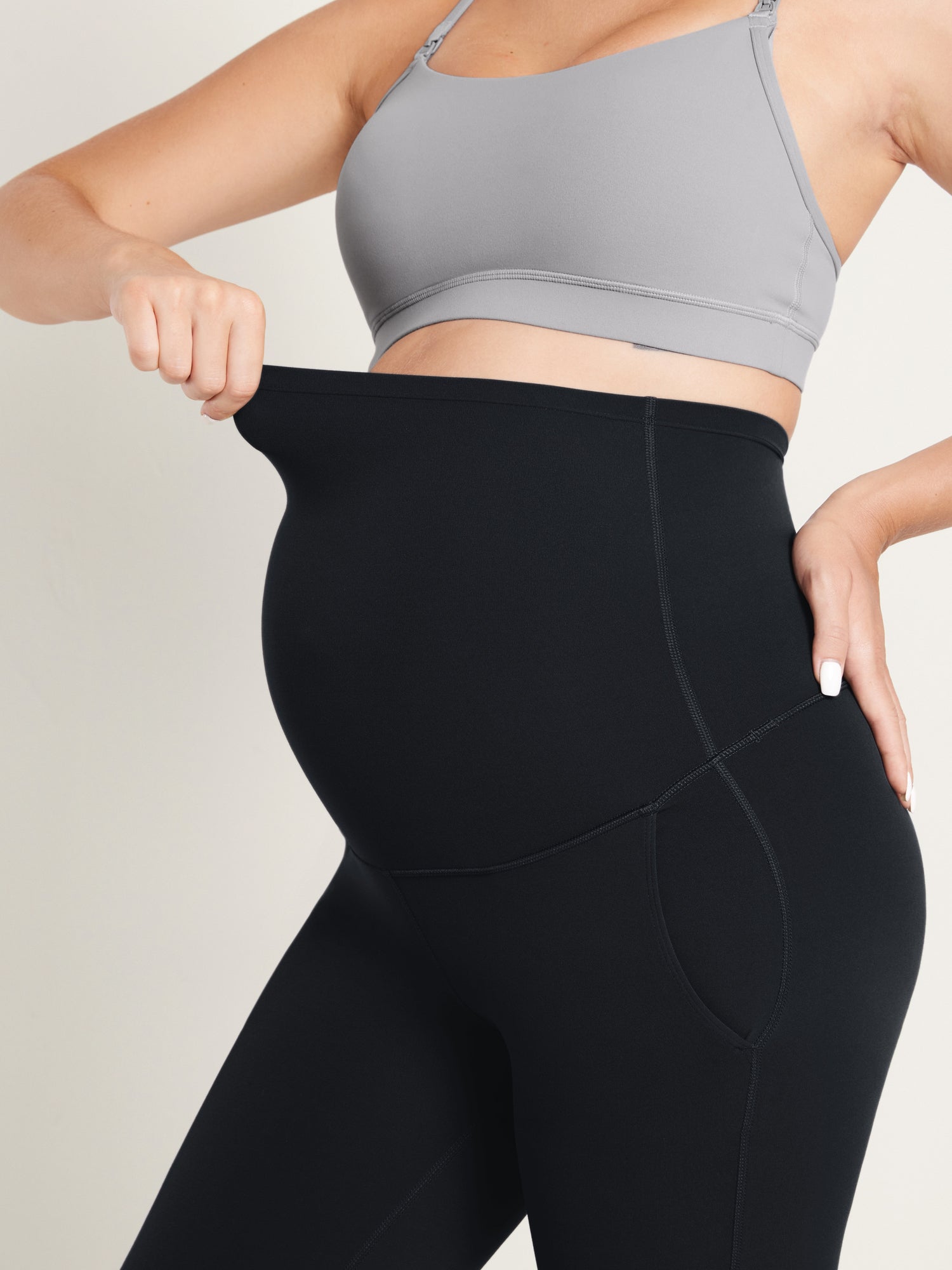 Women's Natrelax®  Maternity Flare Leggings With Pockets Natrelax 25'' Black