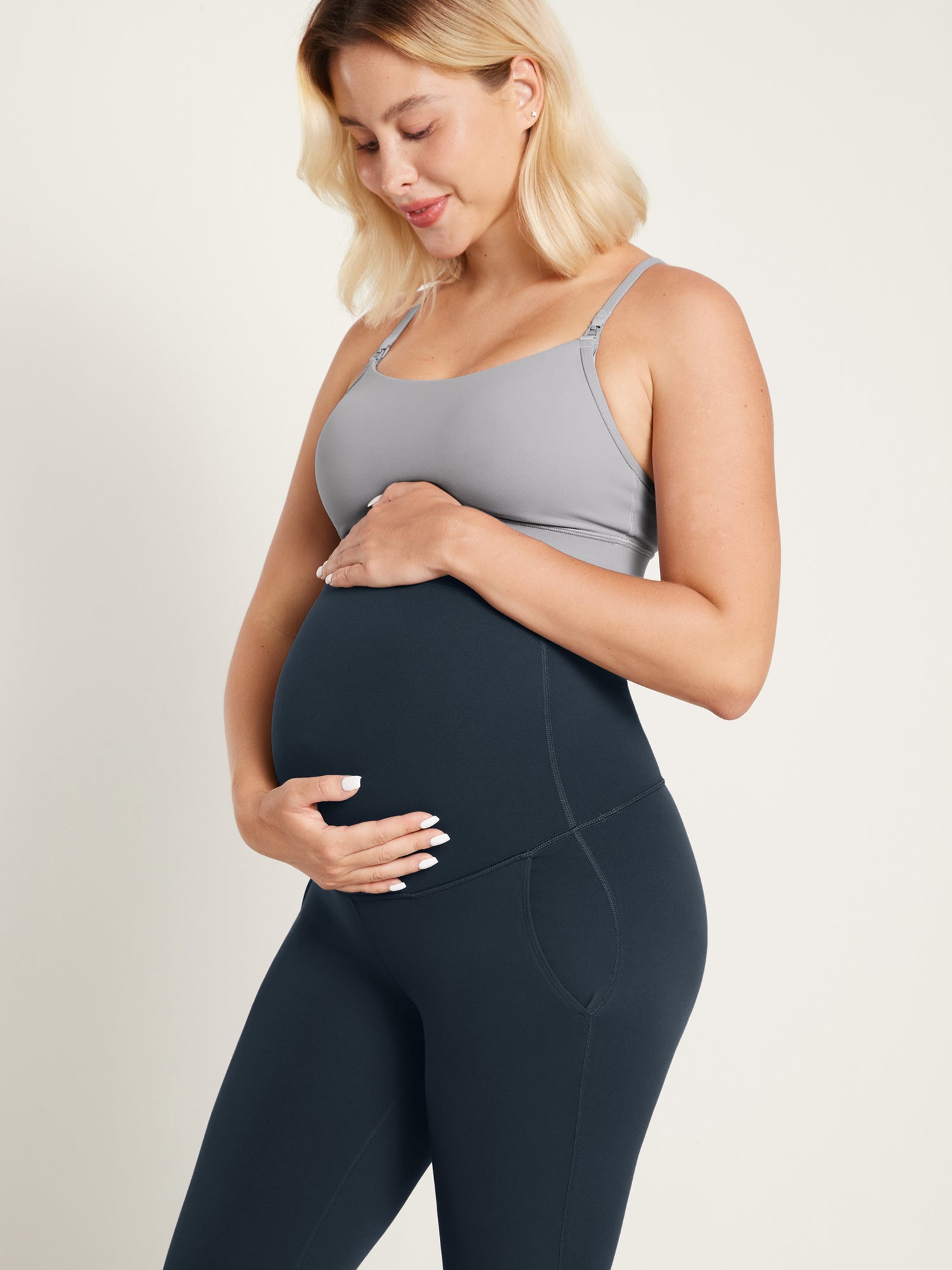 Women's Natrelax®  Maternity Flare Leggings With Pockets Natrelax 25'' True Navy