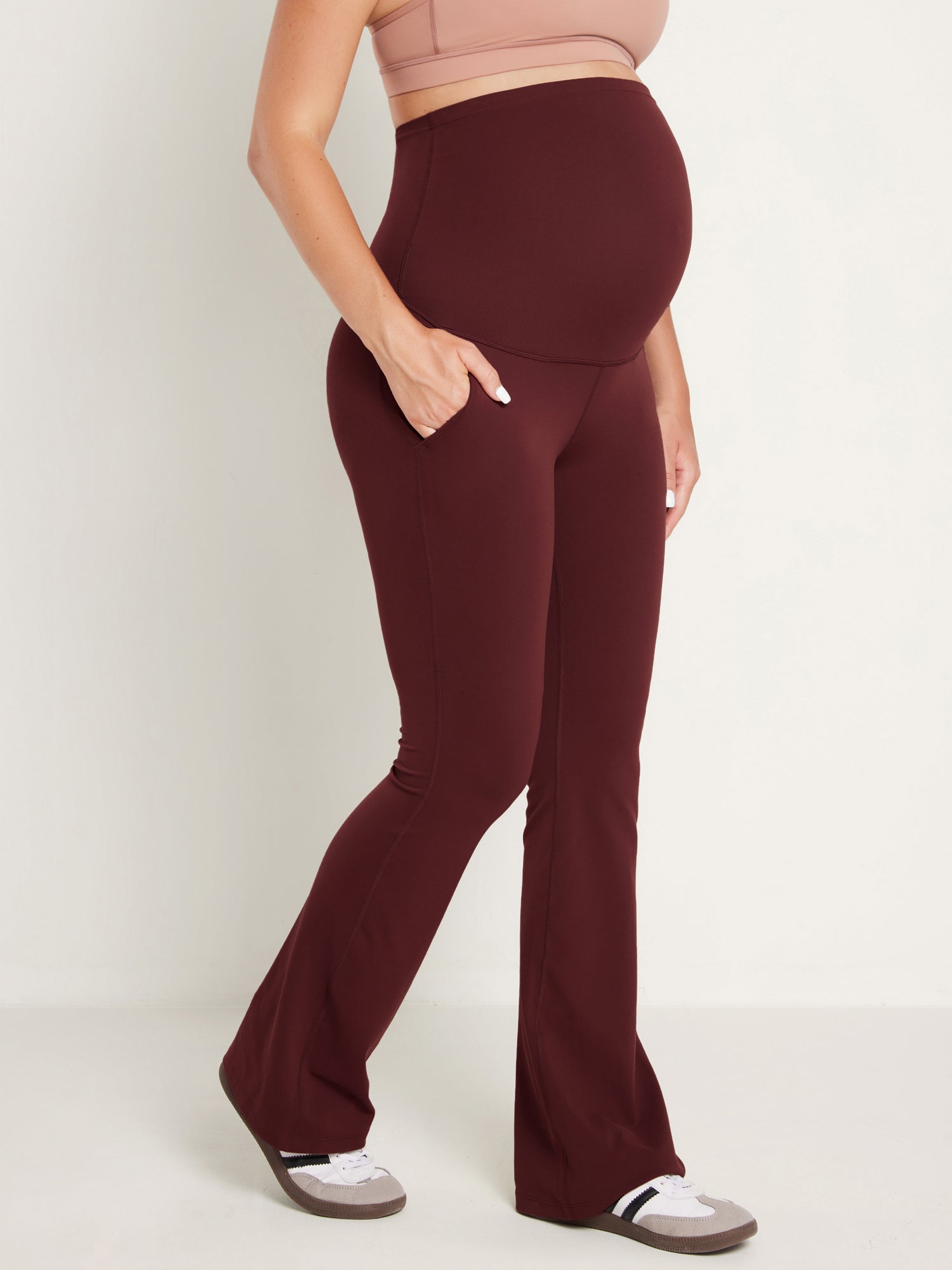 Women's Natrelax®  Maternity Flare Leggings With Pockets Natrelax 25'' Black