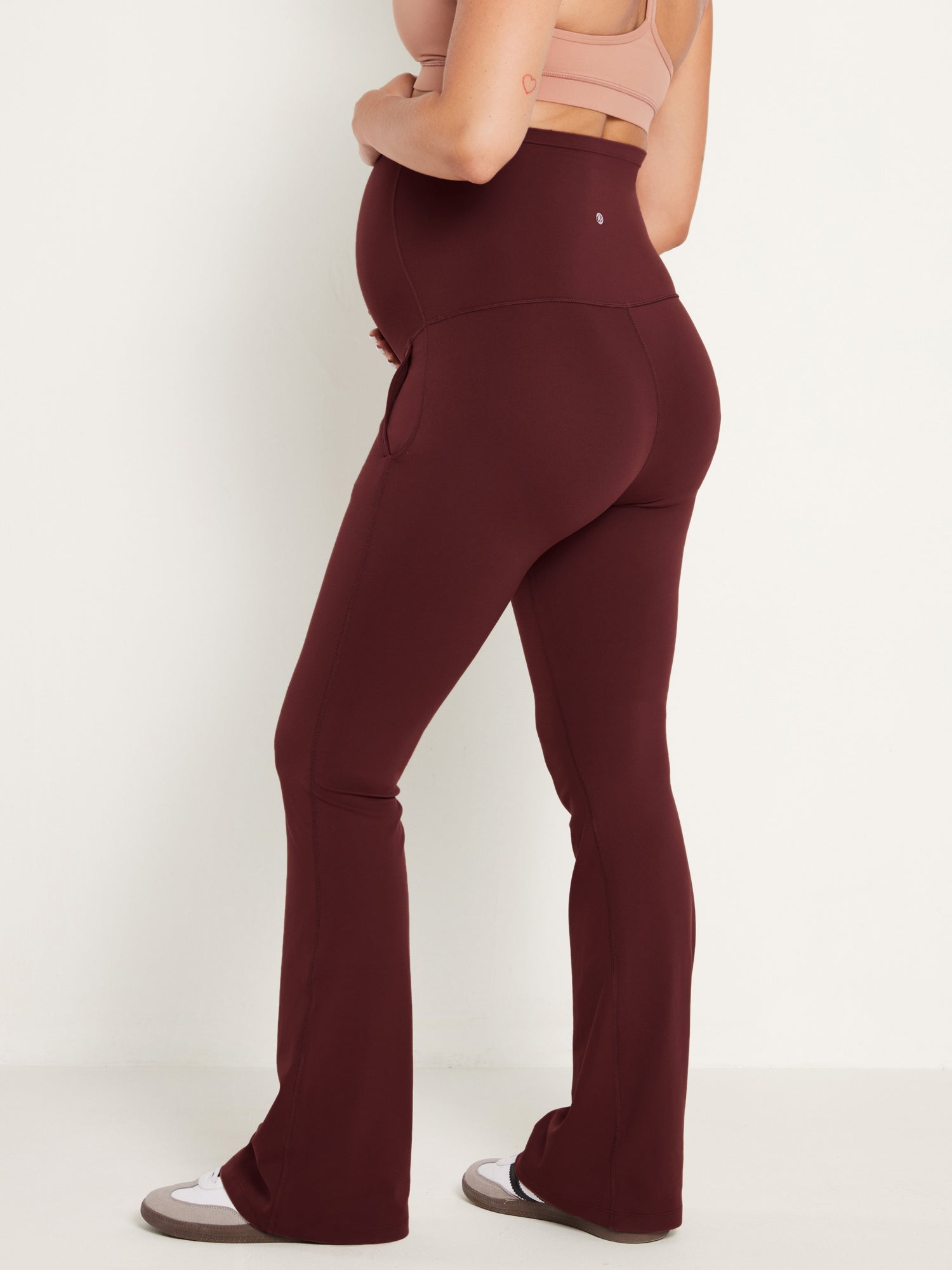 Women's Natrelax®  Maternity Flare Leggings With Pockets Natrelax 25'' Black