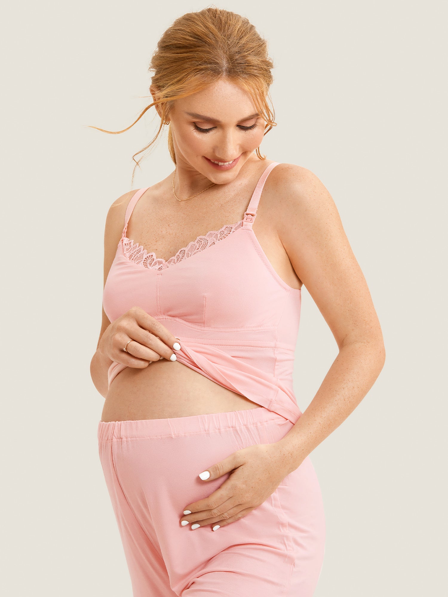 Lace Pregnancy Nursing Sleepwear