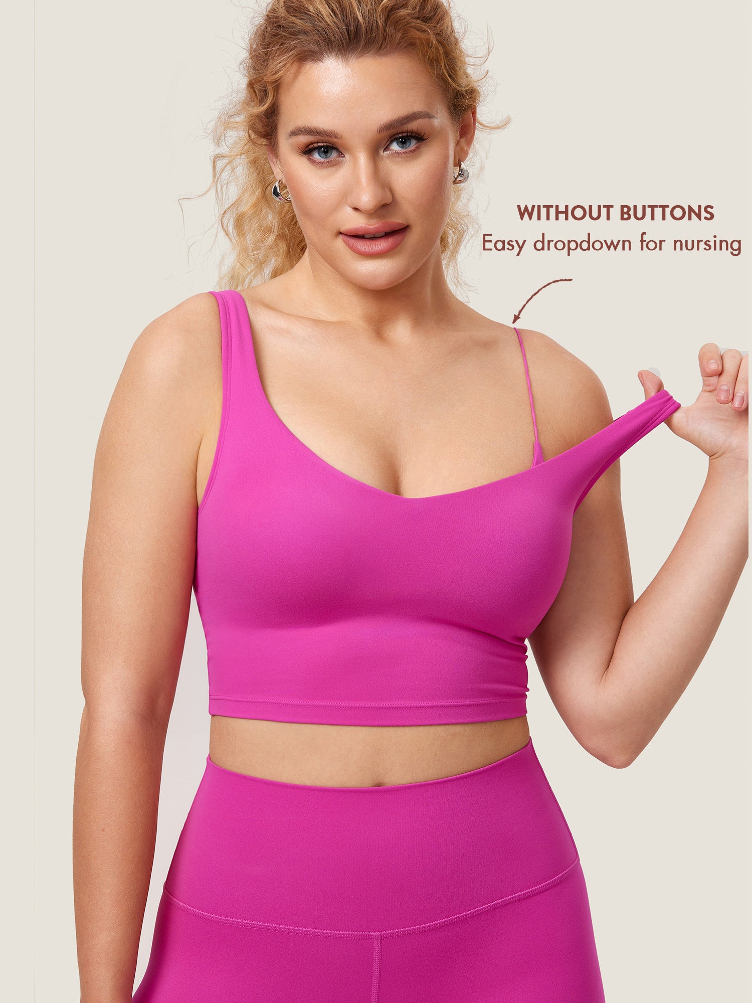 Cozzifree™ Nursing Crop Tank Top Hibiscus Purple