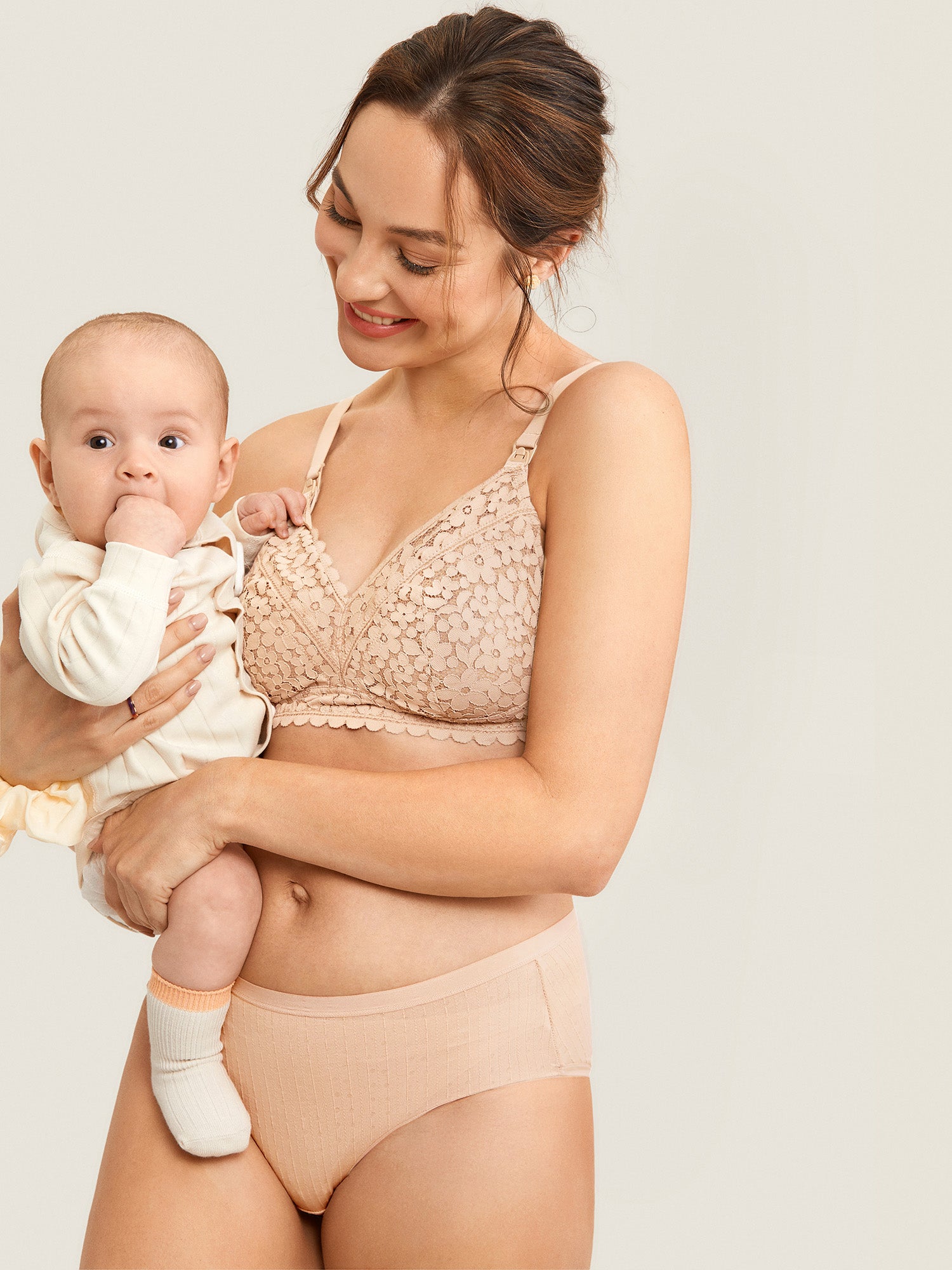 Momanda Lace Hands-free Pumping Bra Nursing Maternity For Pregnant