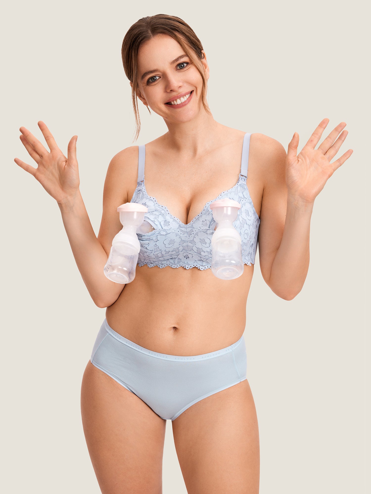 Cotton Lining Hands Free Pumping Bra