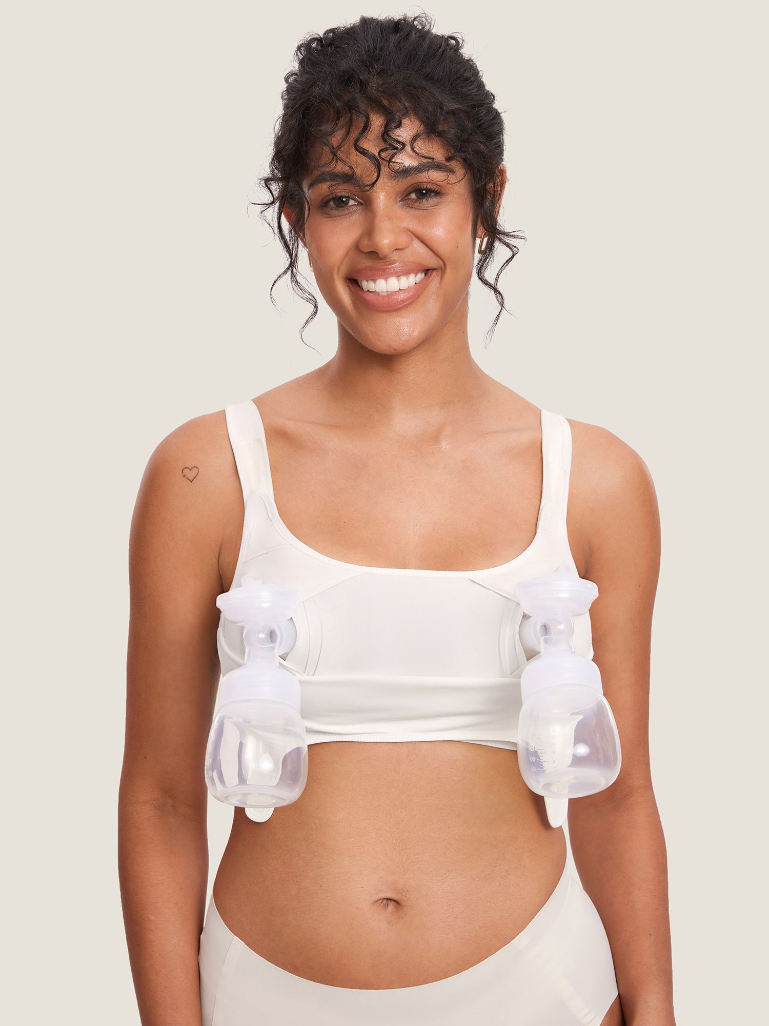 Natrelax® Velcro All-in-One Nursing & Pumping Bra Iceland White