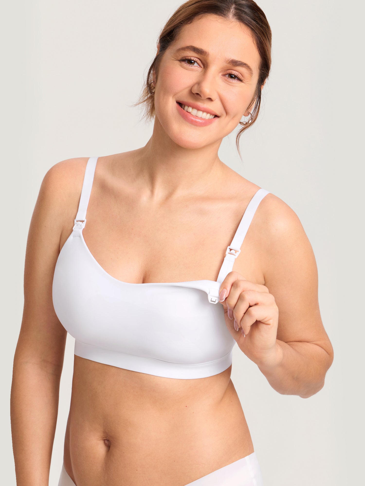 MOMANDA Women's Inbarely® Plus Molded Nursing Bra Black
